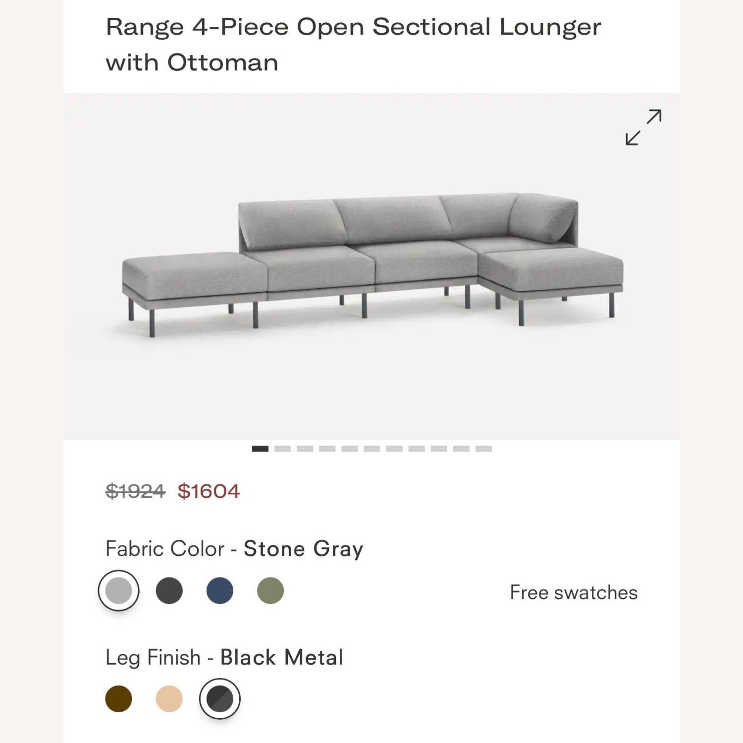 Burrow Range Gray Sectional Sofa  - image-2