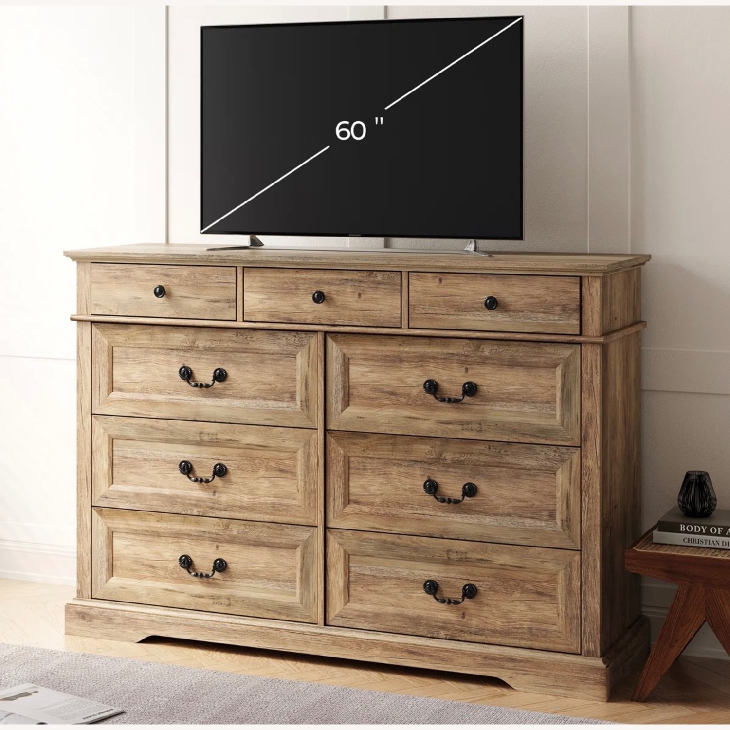 Bridgeport 9 Drawer 53.5” W Double Dresser - image-5