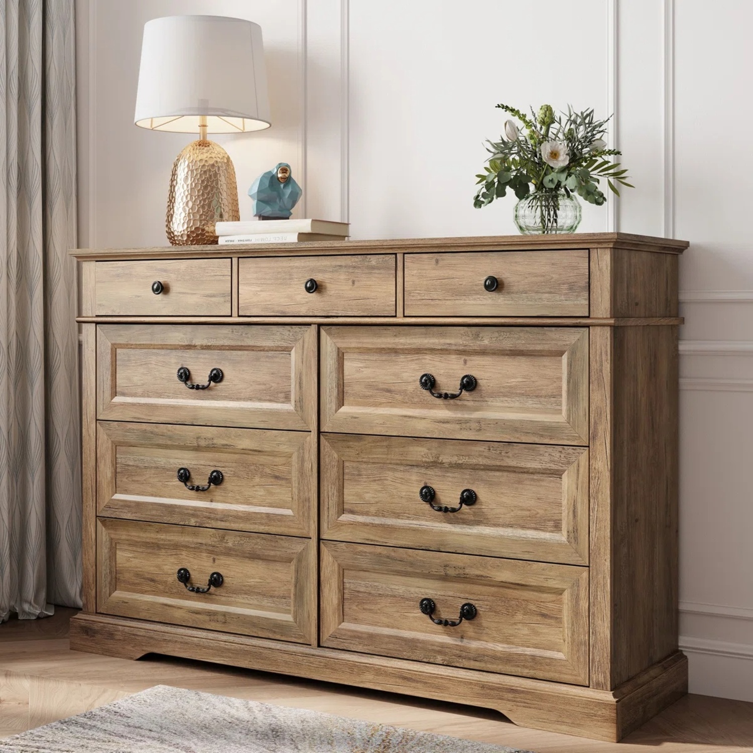 Bridgeport 9 Drawer 53.5” W Double Dresser - image-6