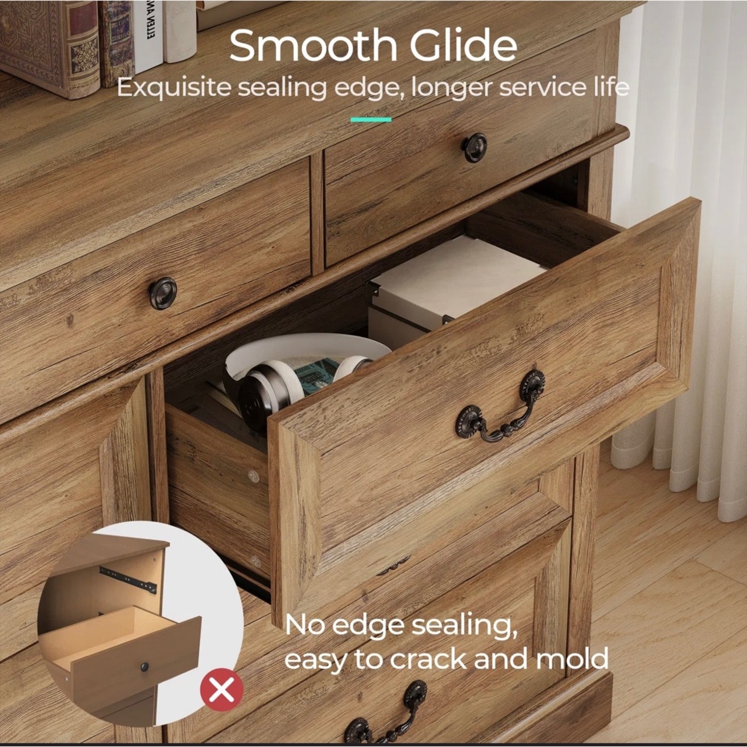 Bridgeport 9 Drawer 53.5” W Double Dresser - image-4