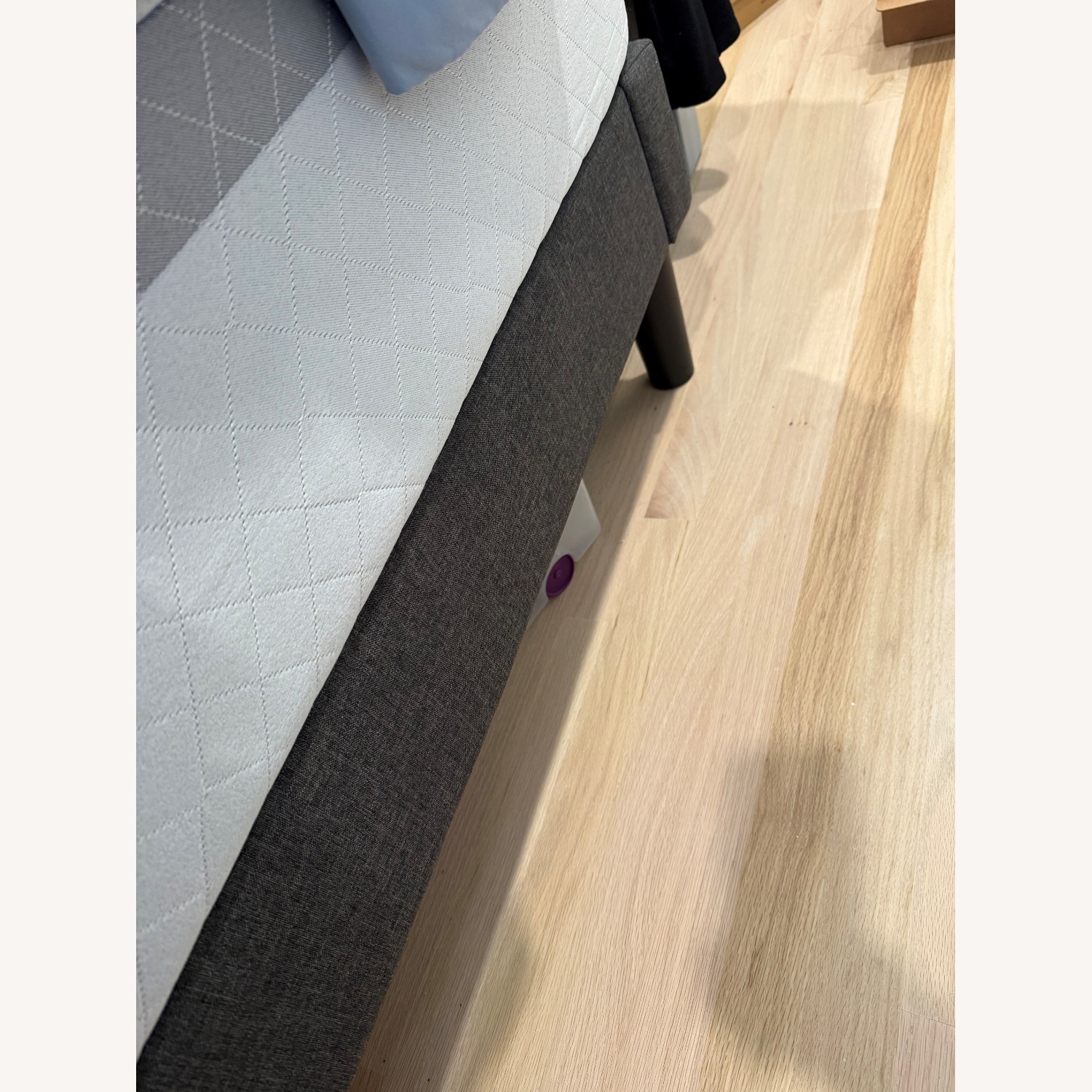 AllModern Modern Grey Upholstered Tufted Bed - image-3