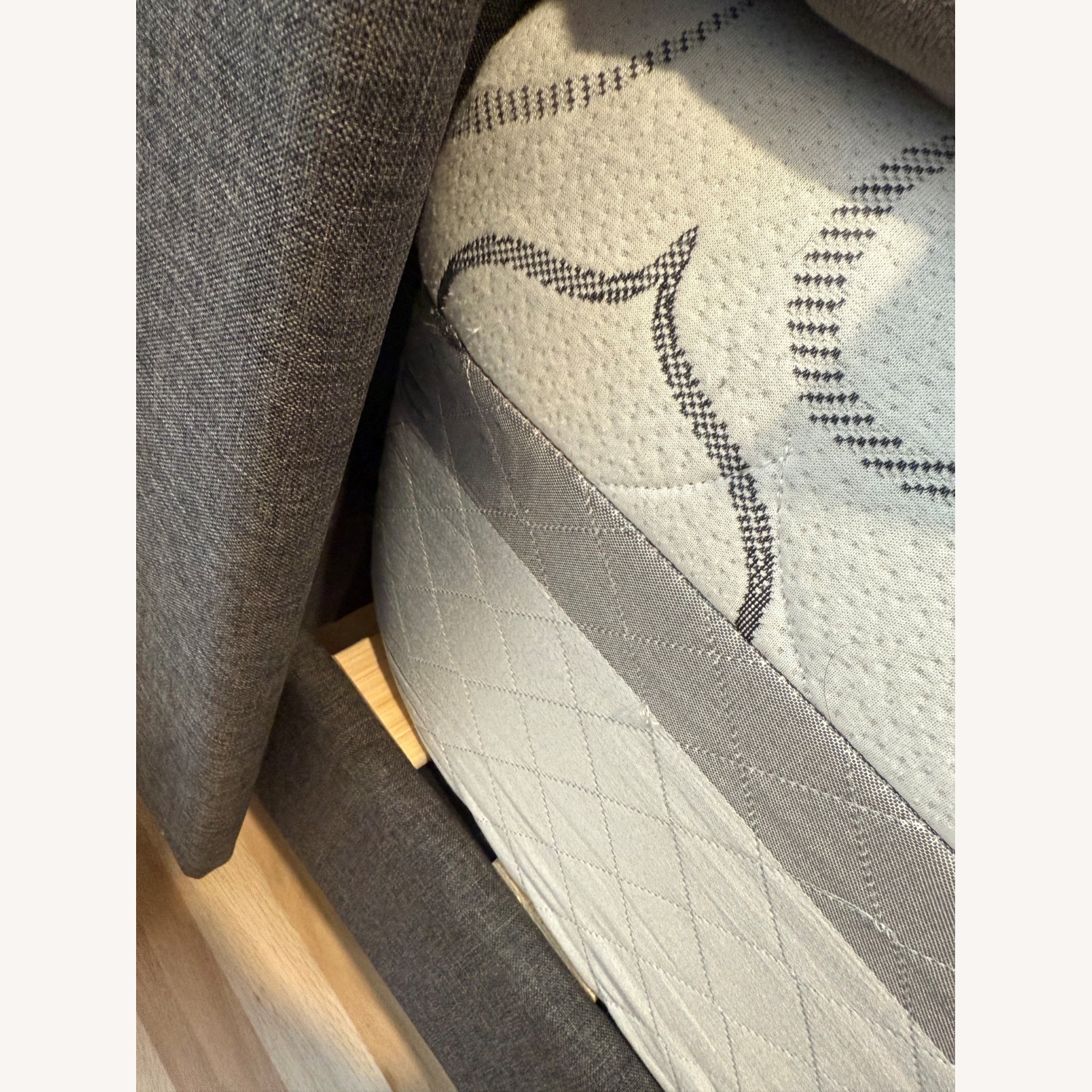 AllModern Modern Grey Upholstered Tufted Bed - image-4