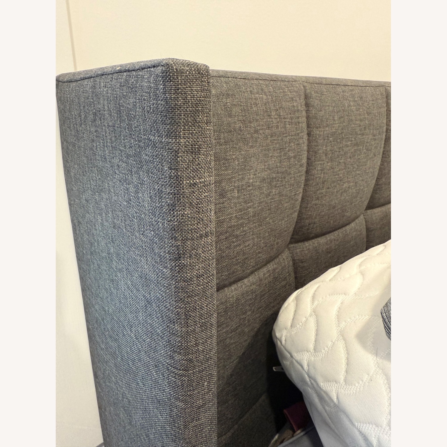 AllModern Modern Grey Upholstered Tufted Bed - image-2