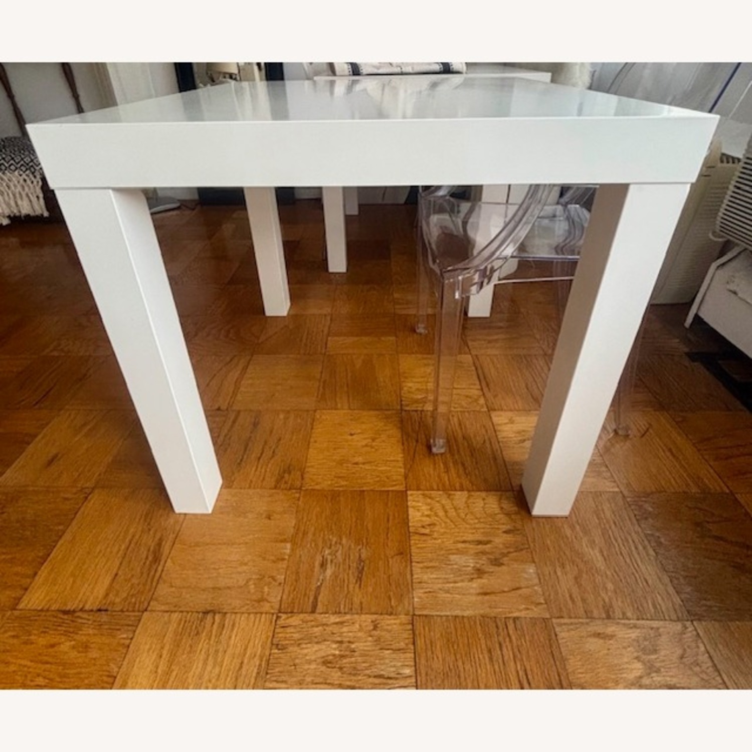 West Elm White Parsons Dining Table - image-2