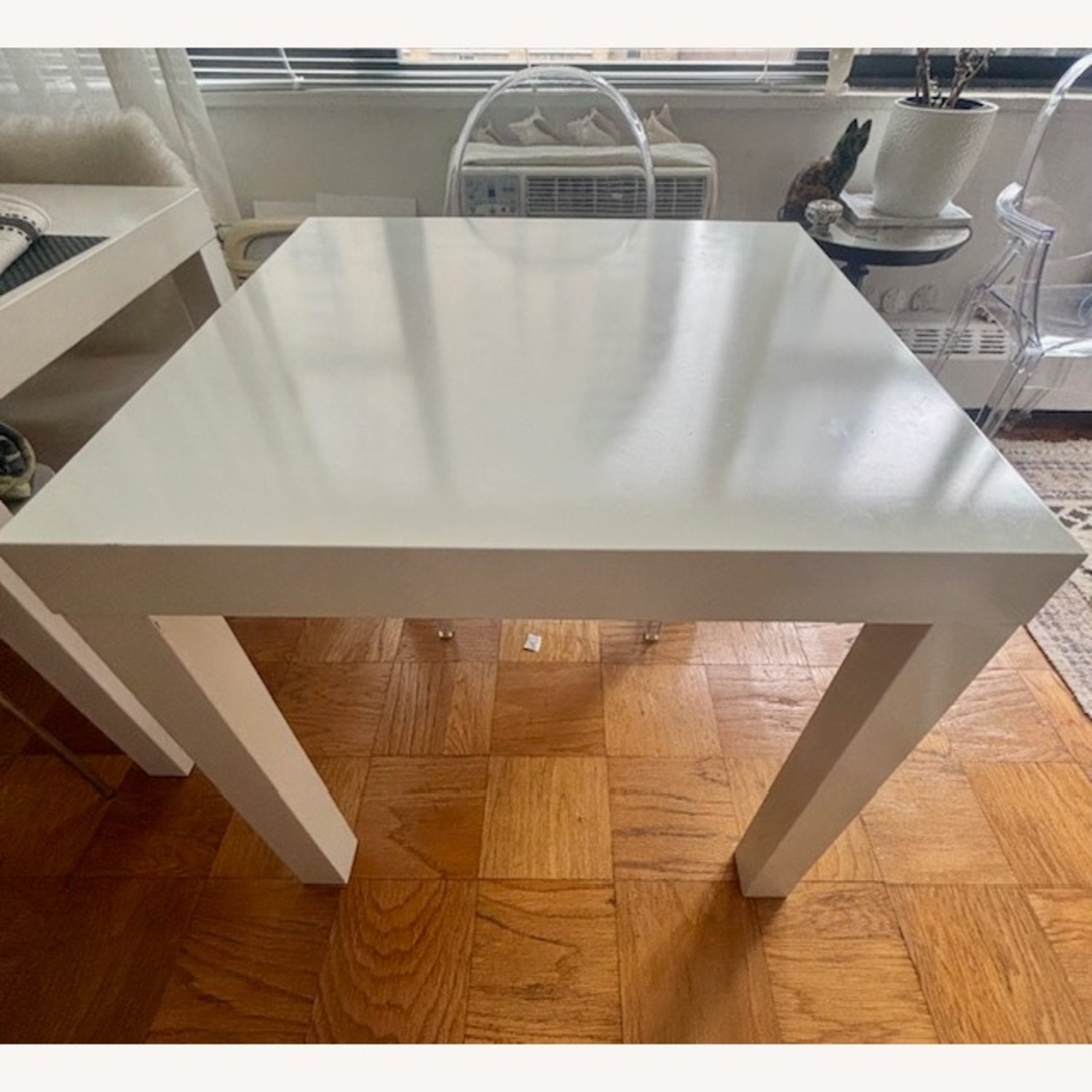 West Elm White Parsons Dining Table - image-1
