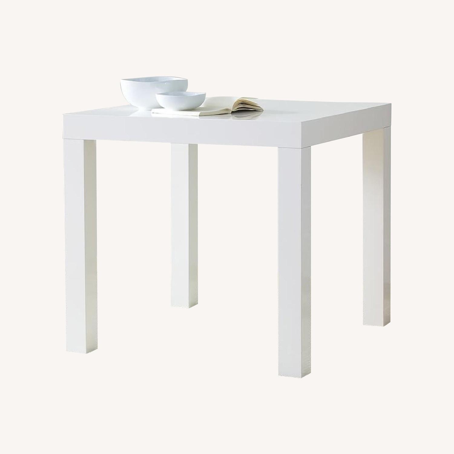 West Elm White Parsons Dining Table - image-0