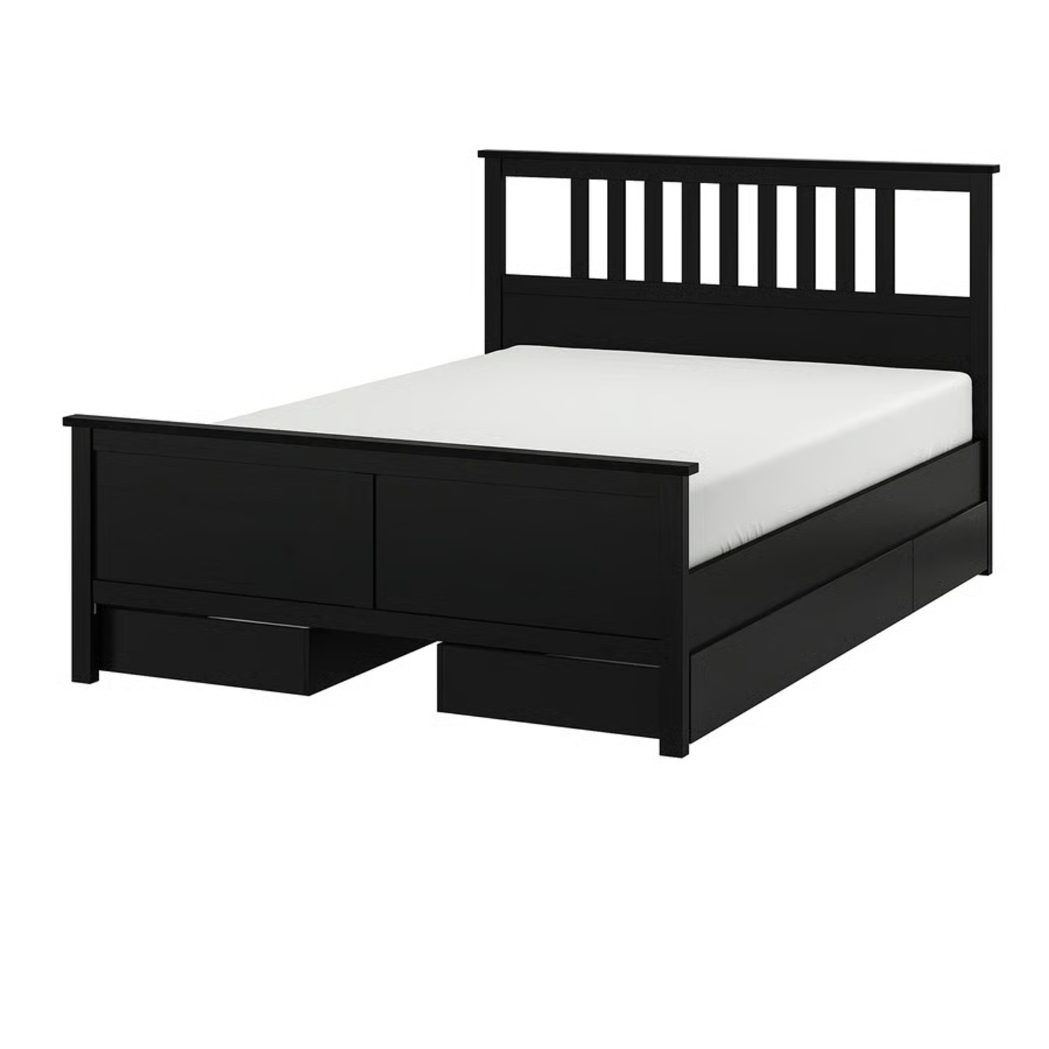 IKEA HEMNES Queen Bed With 3 Storage Drawers - image-4