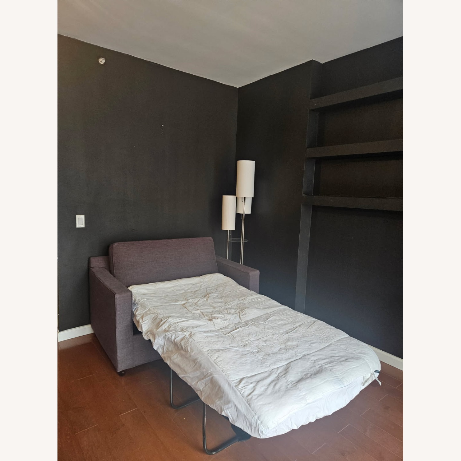 Crate & Barrel Barrett II 43.5" Track Arm Chair and a Half - image-3