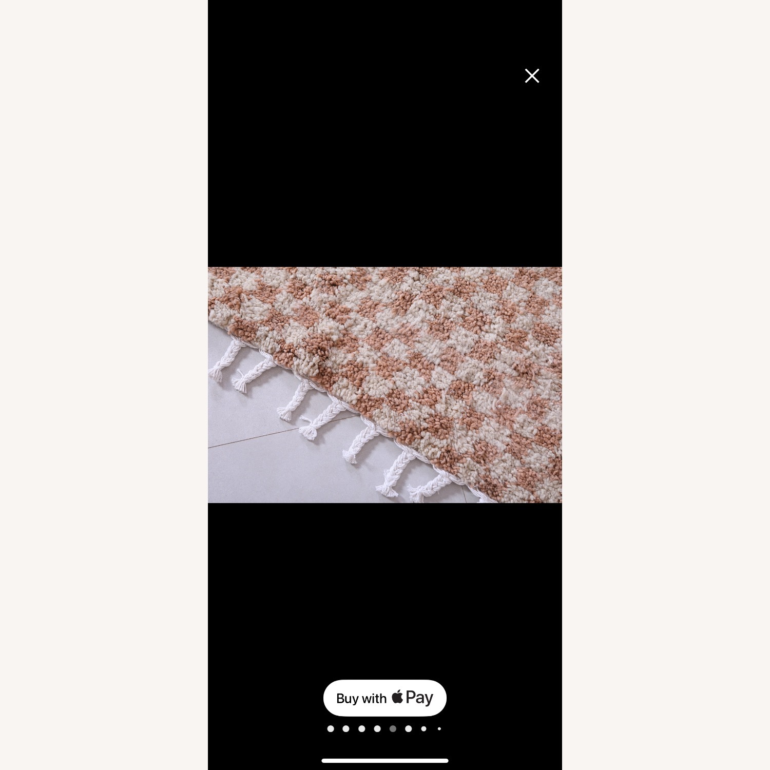 Checkered Moroccan Berber Area Rug, Handmade - image-4