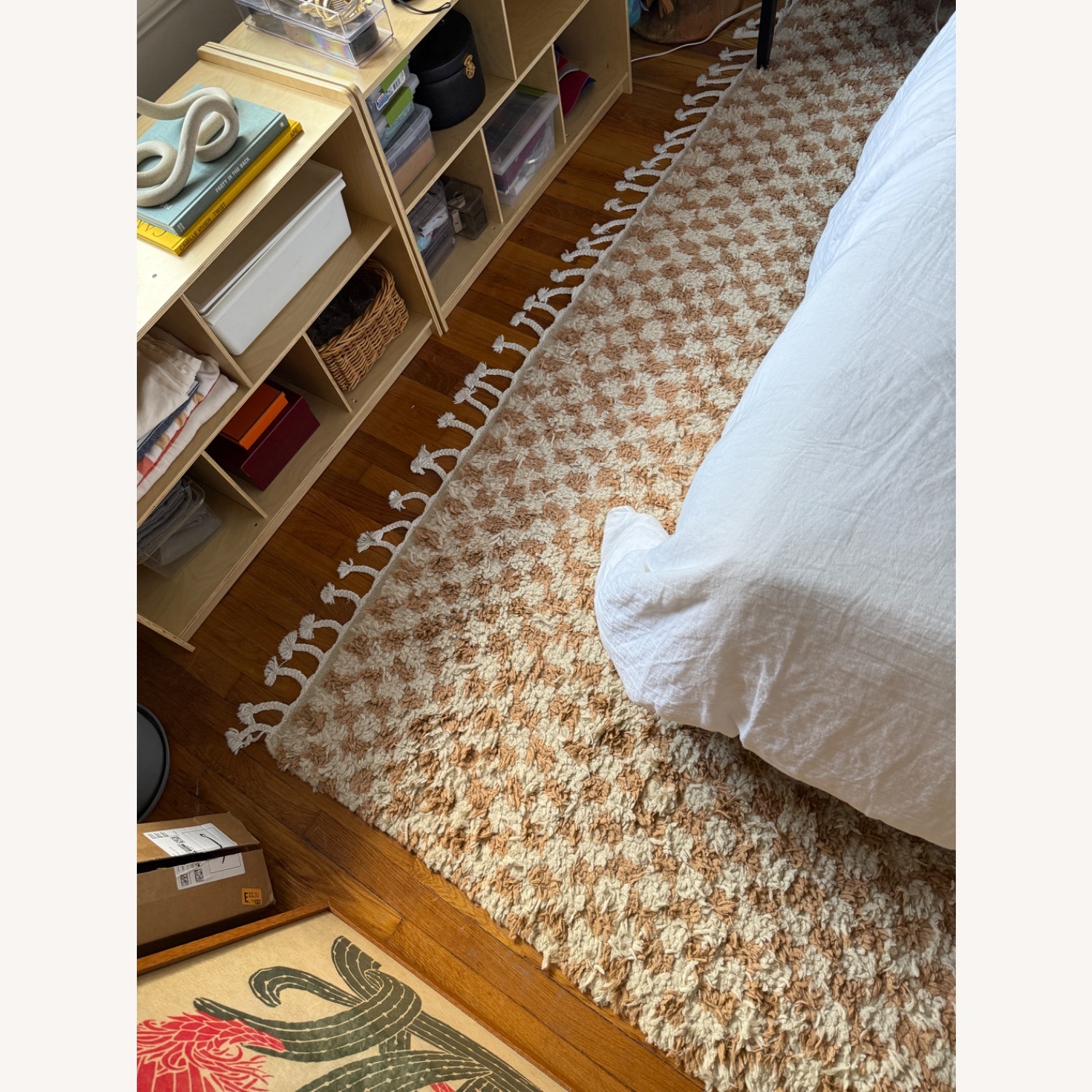 Checkered Moroccan Berber Area Rug, Handmade - image-13