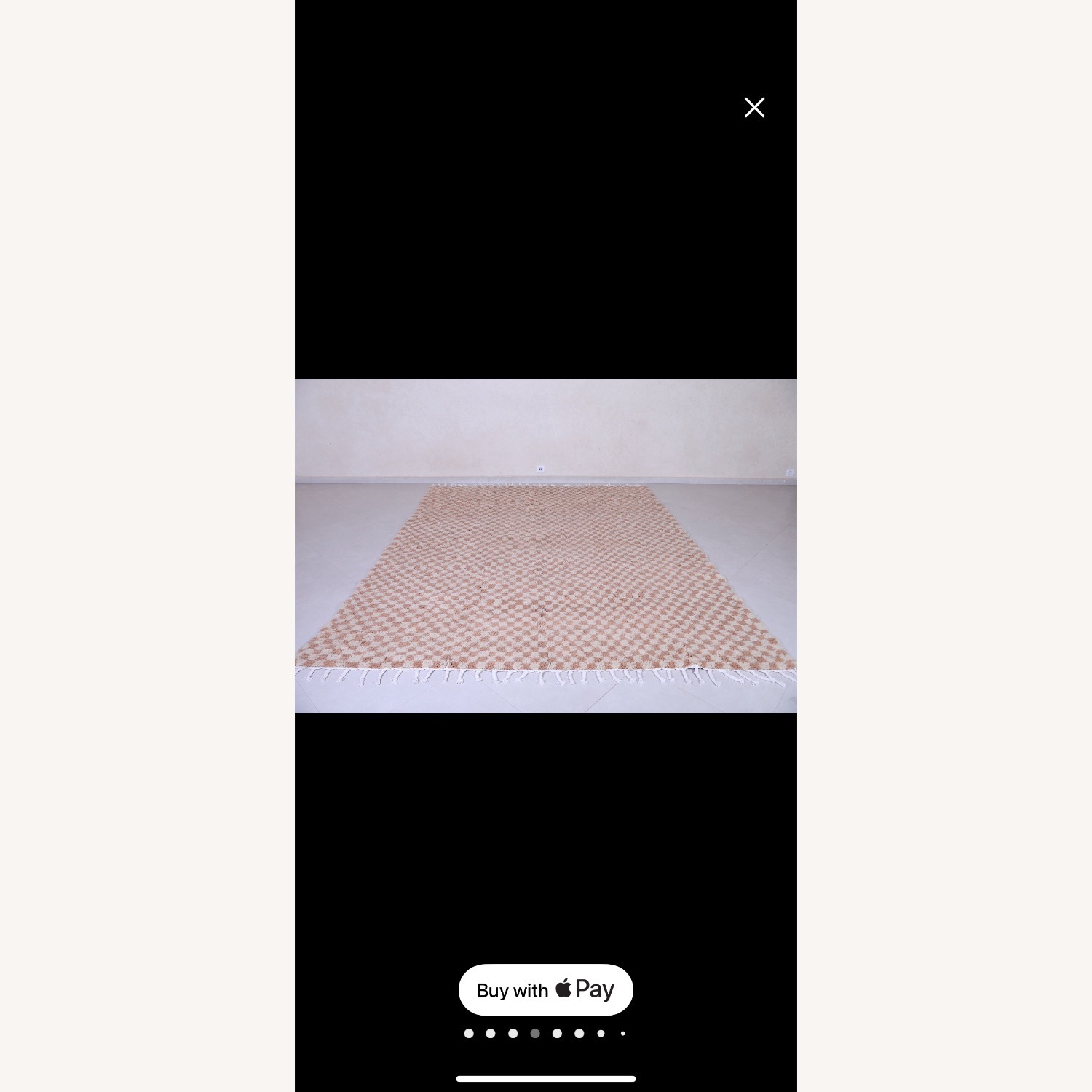 Checkered Moroccan Berber Area Rug, Handmade - image-5