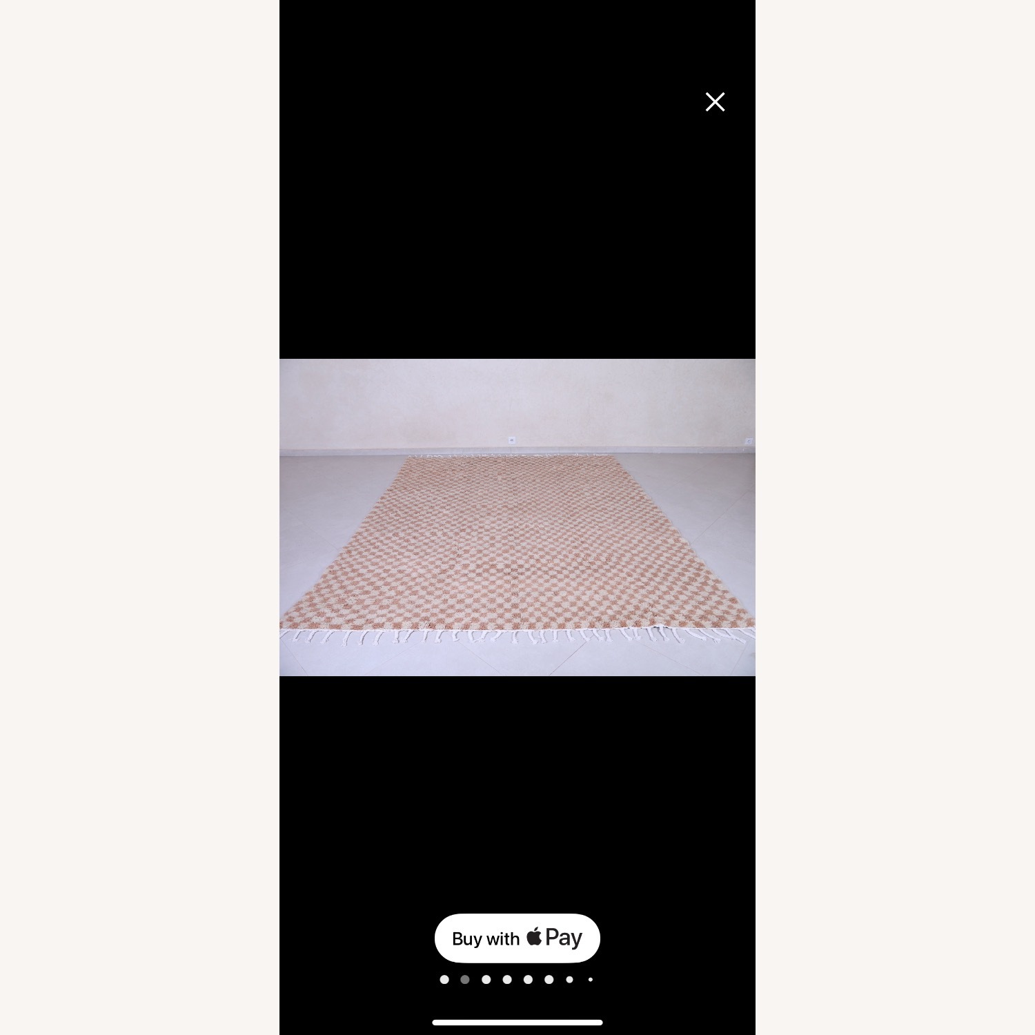 Checkered Moroccan Berber Area Rug, Handmade - image-7