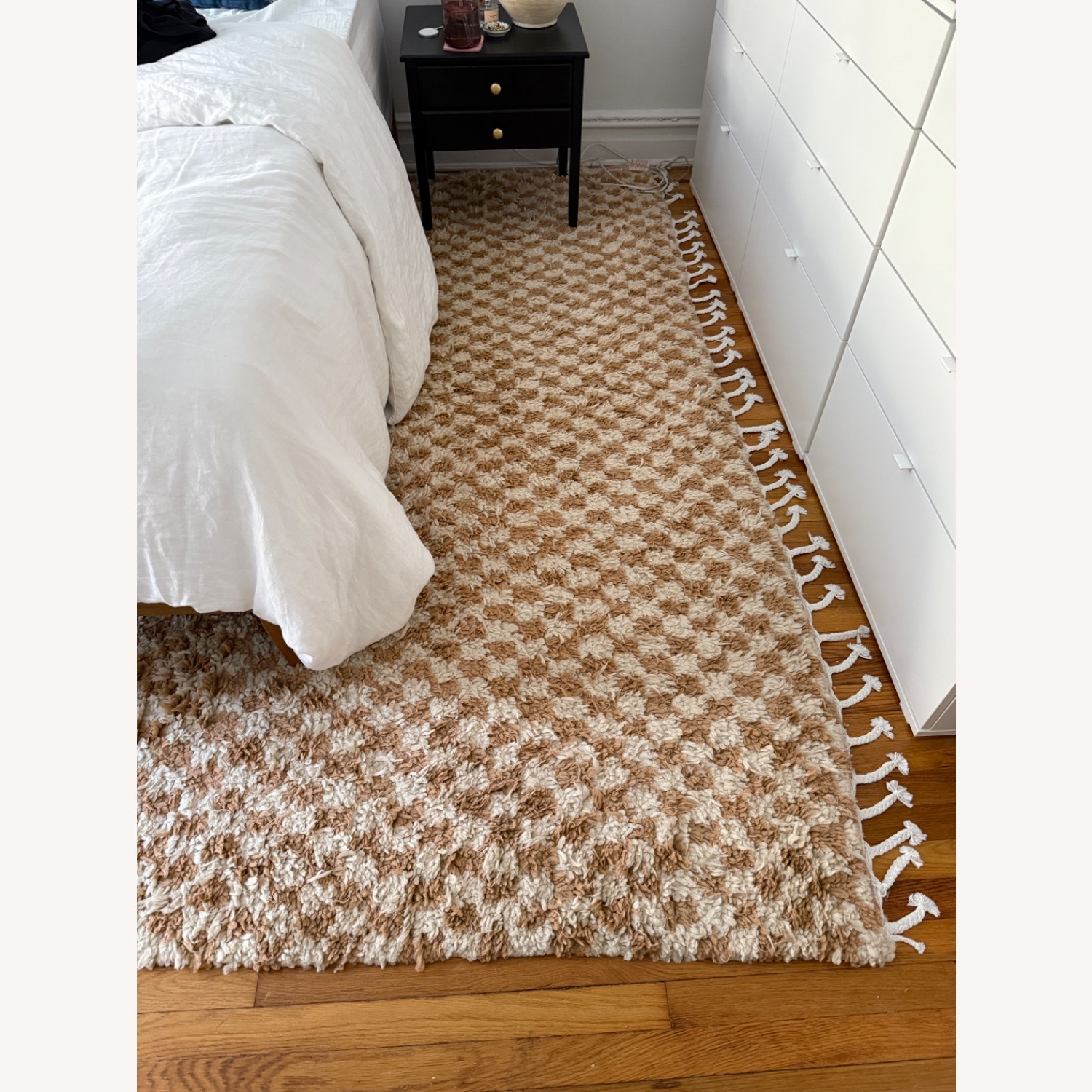 Checkered Moroccan Berber Area Rug, Handmade - image-11