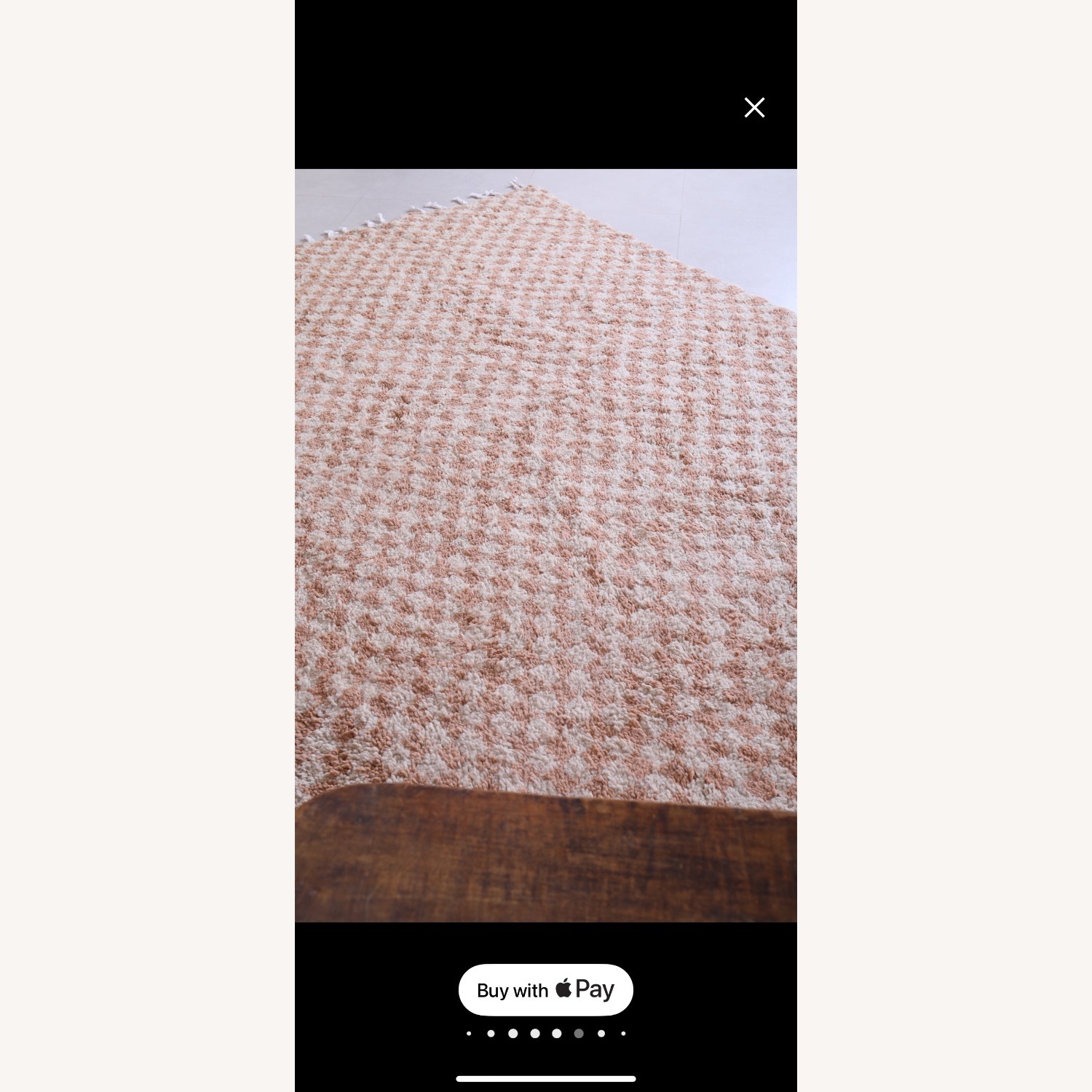 Checkered Moroccan Berber Area Rug, Handmade - image-2