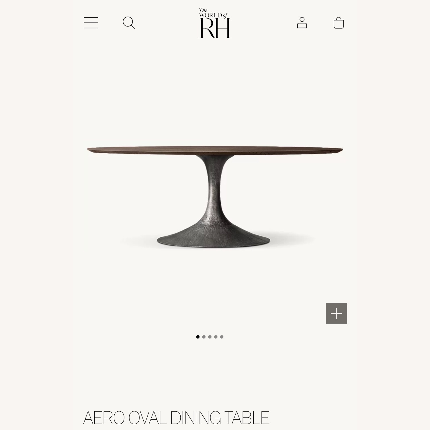 RH Wood Aero Oval Dining Table 78" - image-7
