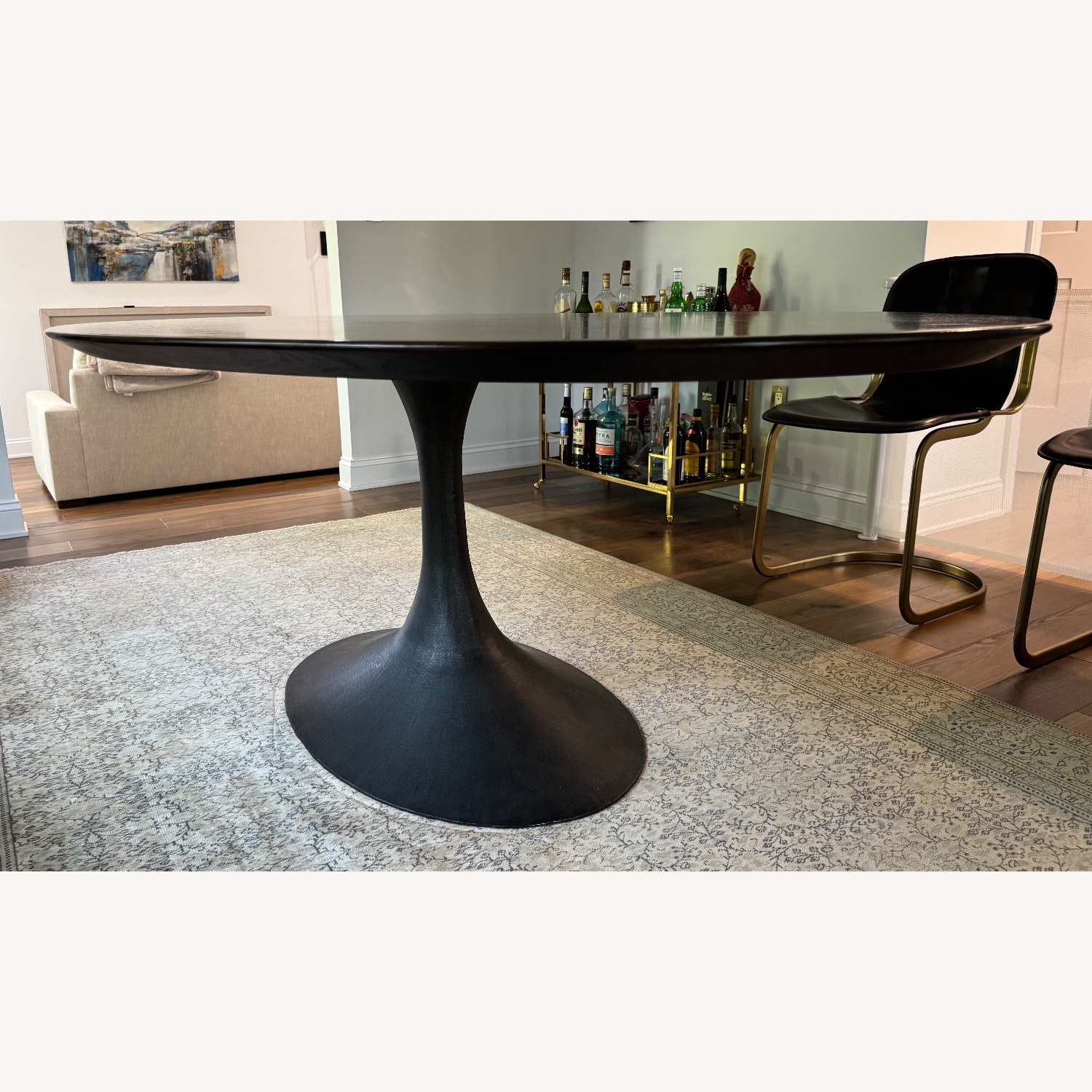 RH Wood Aero Oval Dining Table 78" - image-3