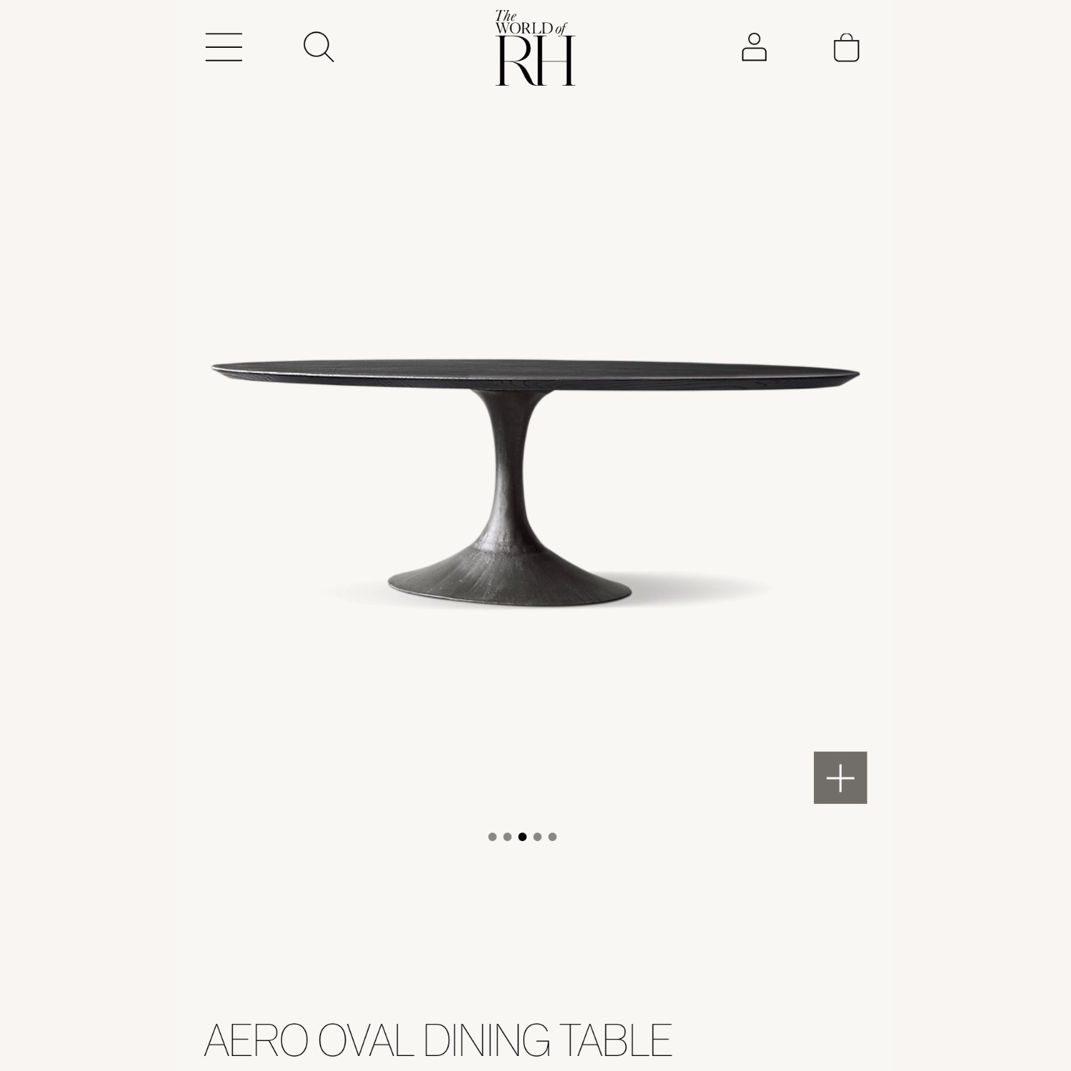 RH Wood Aero Oval Dining Table 78" - image-9