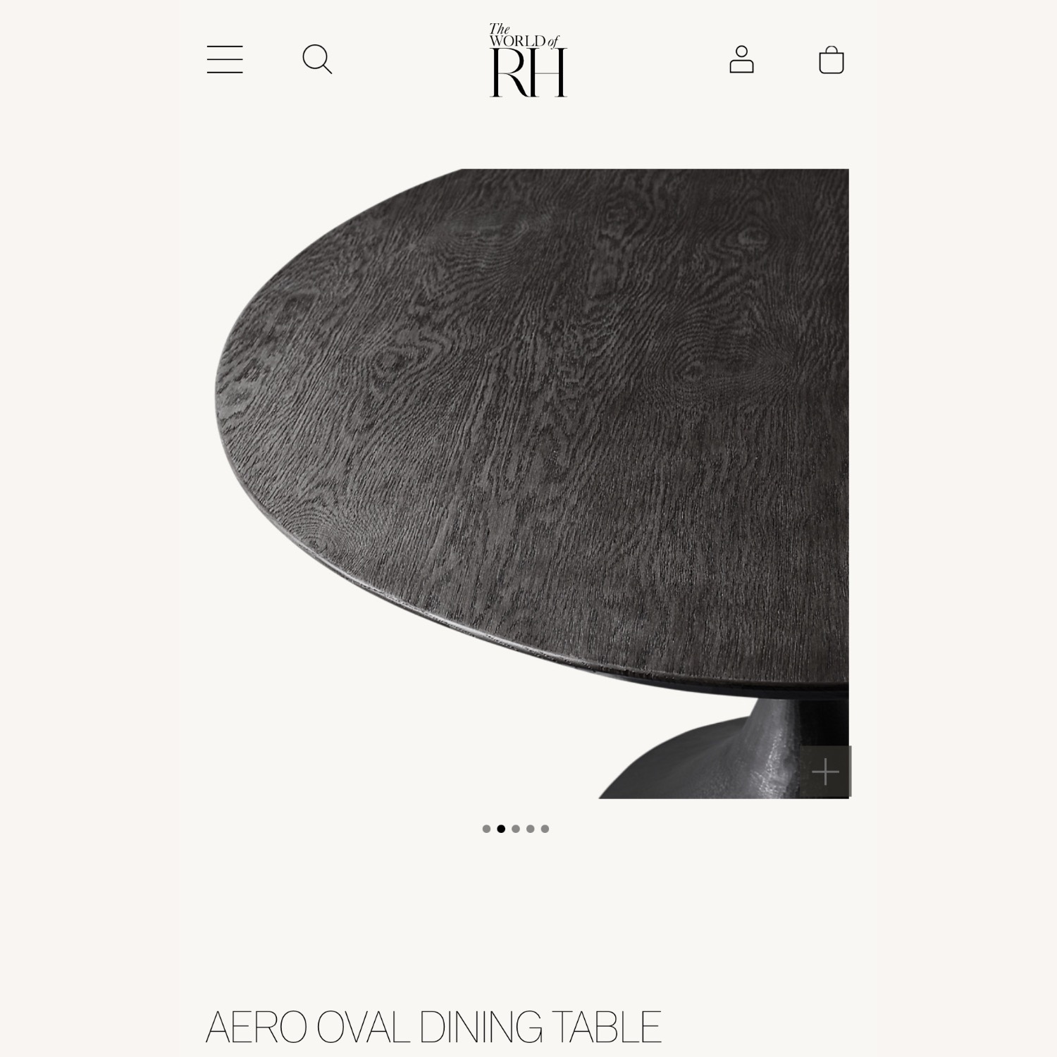 RH Wood Aero Oval Dining Table 78" - image-8