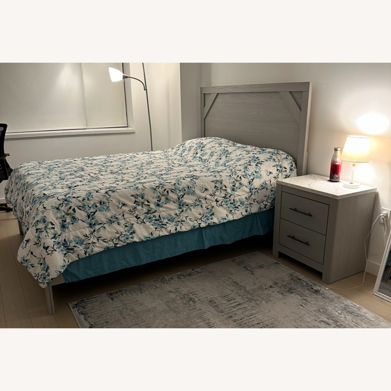 Ashley Cottonburg Light Gray Nightstand - image-2