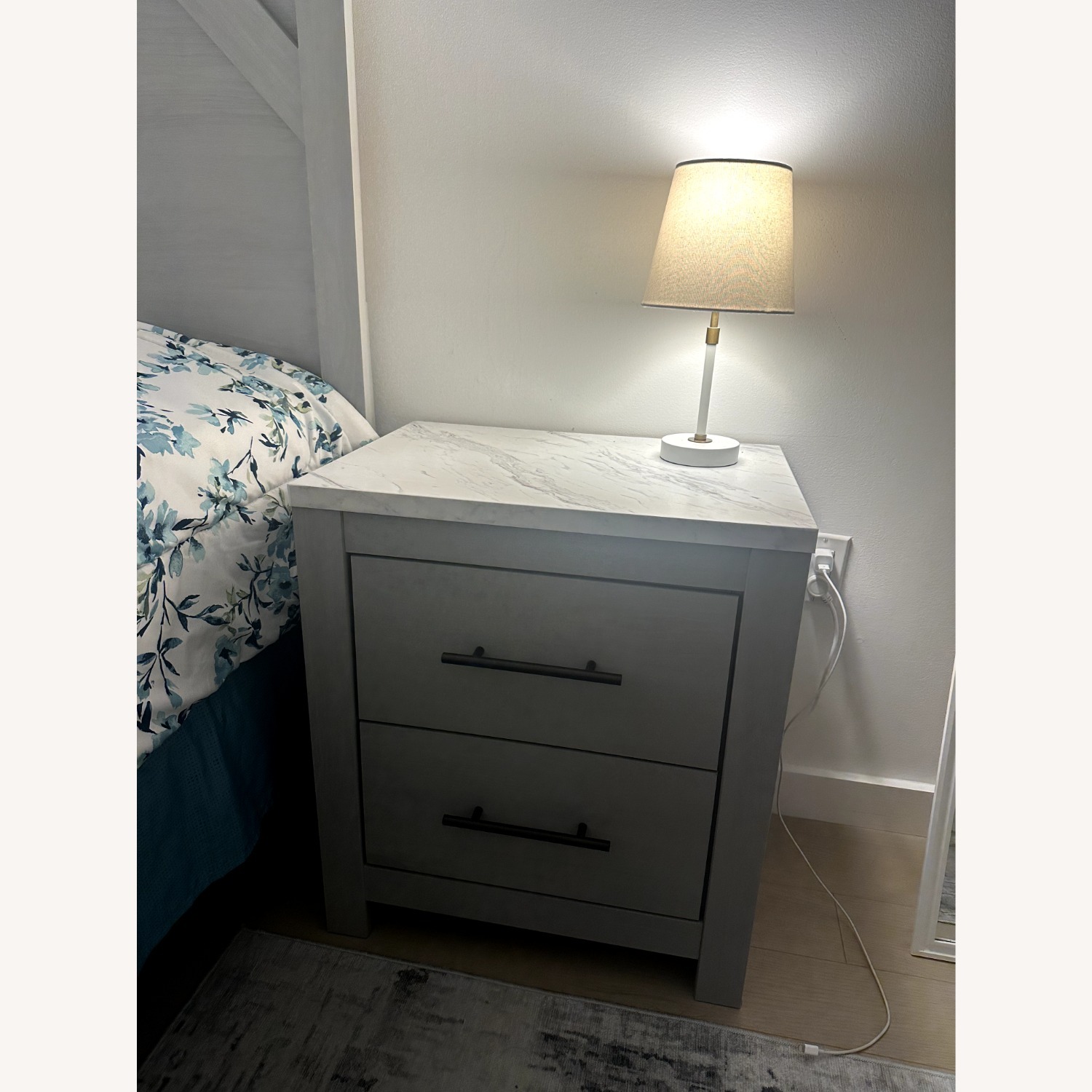 Ashley Cottonburg Light Gray Nightstand - image-1