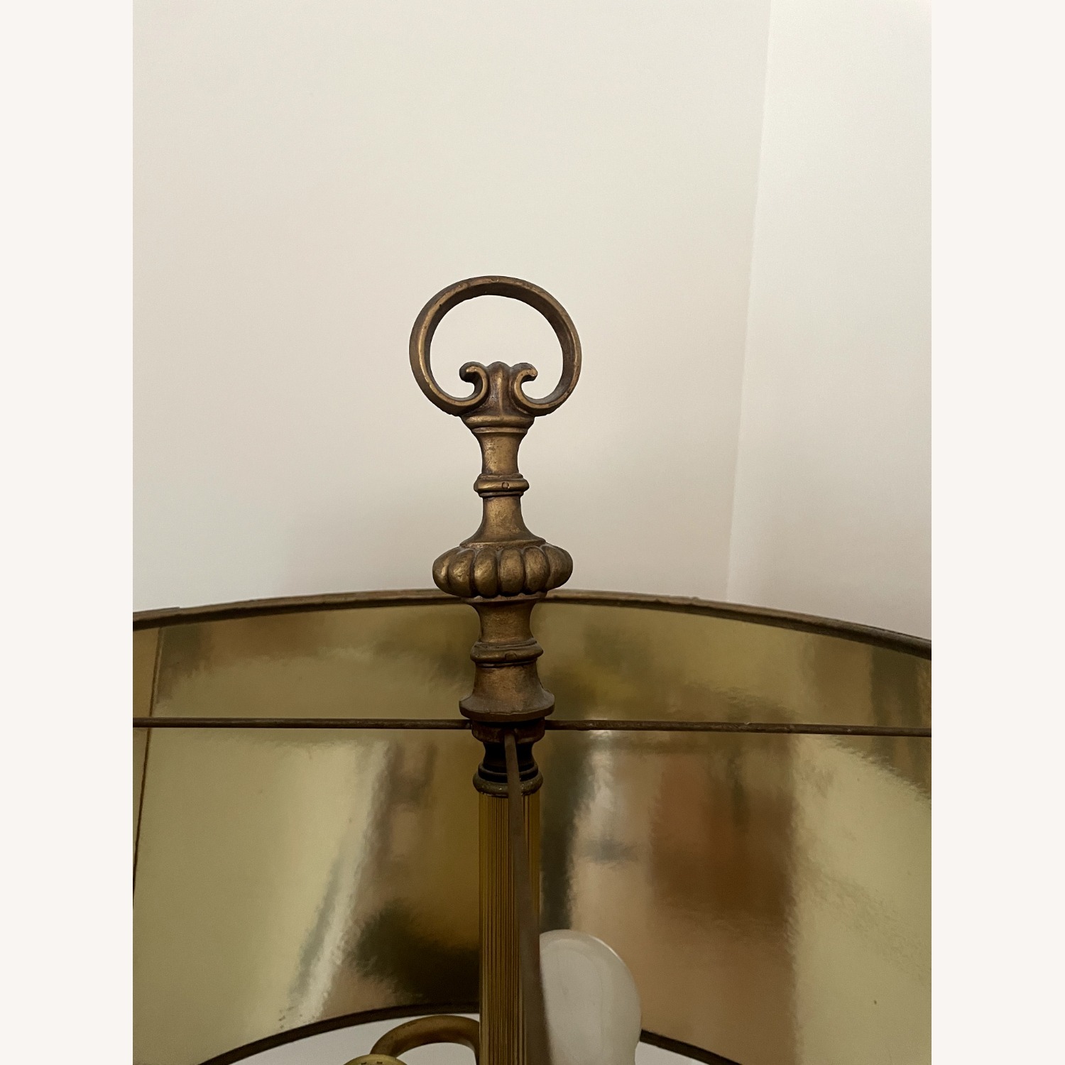 Antique Wood and Iron Lamp Mint - image-5