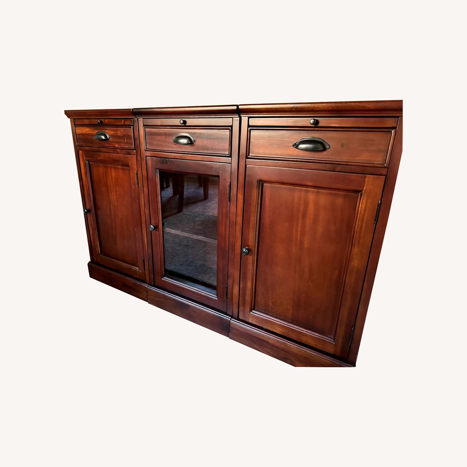 Modular Glass Door Bar Cabinet- Potential Hutch - image-4