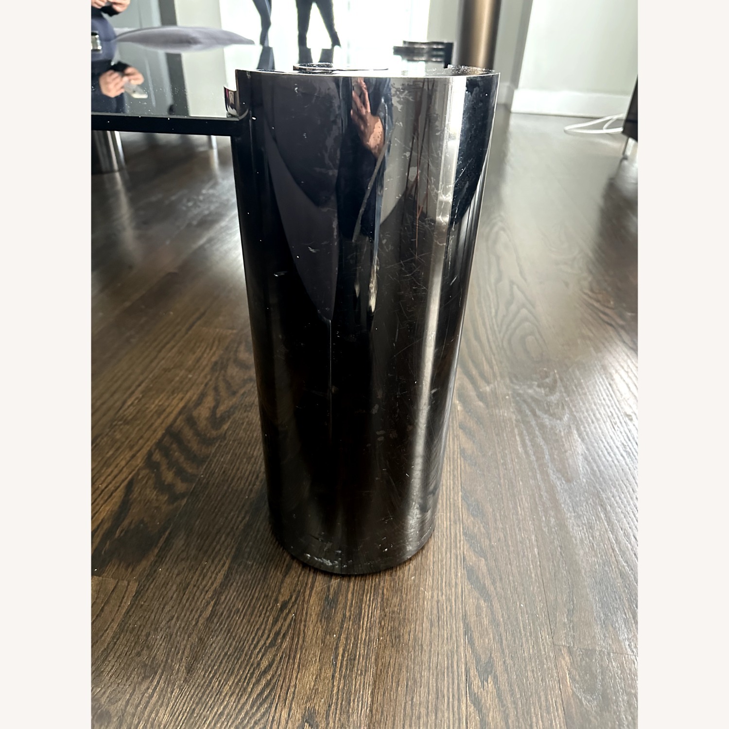 Karl Springer Vintage Sculpture Glass Table - image-1