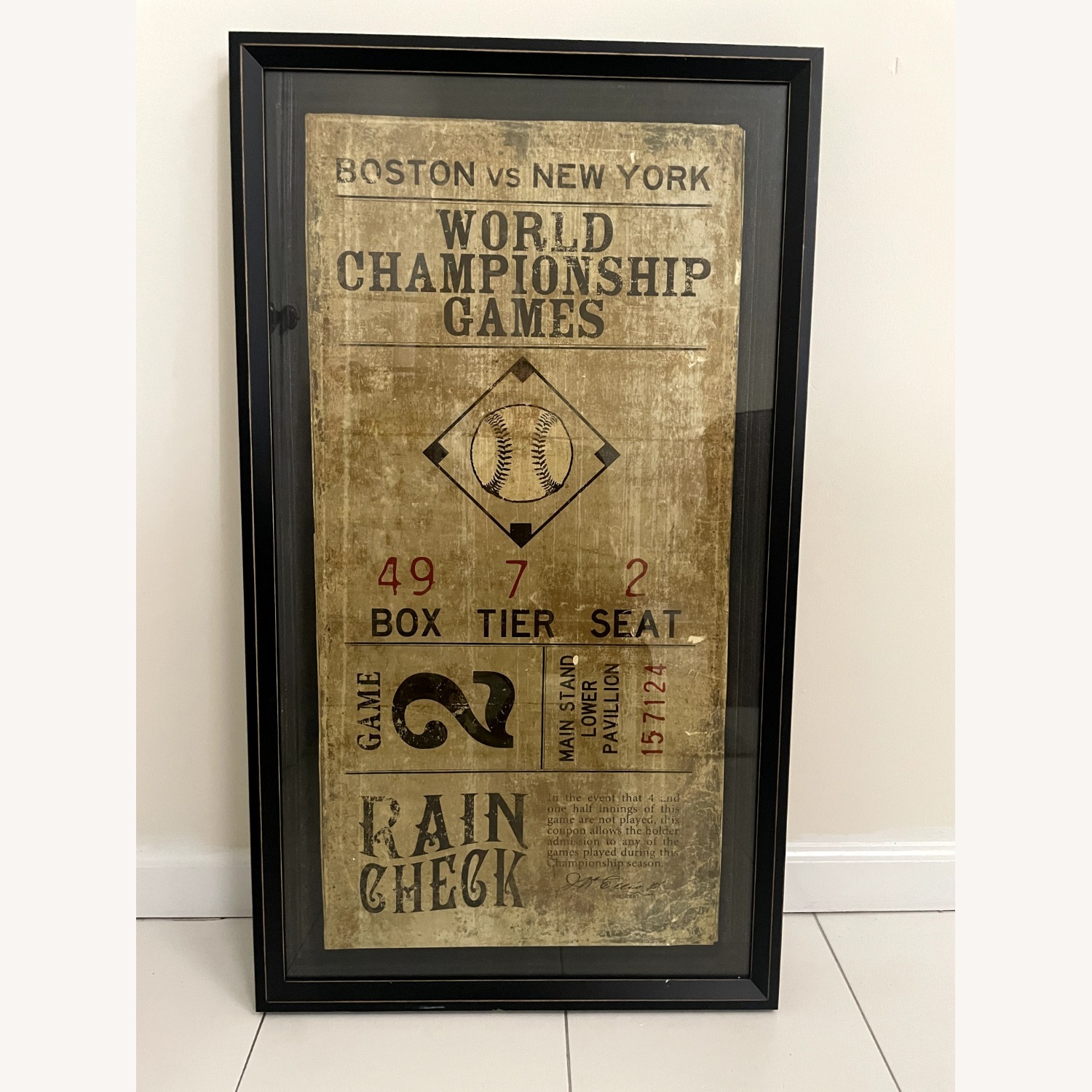 RH Vintage Inspired Baseball Art - image-1