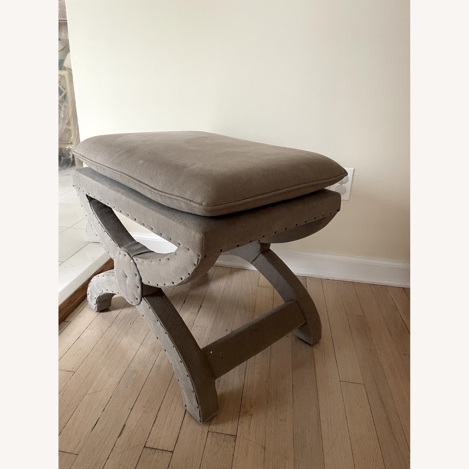 RH upholstered nailhead benches  - image-4