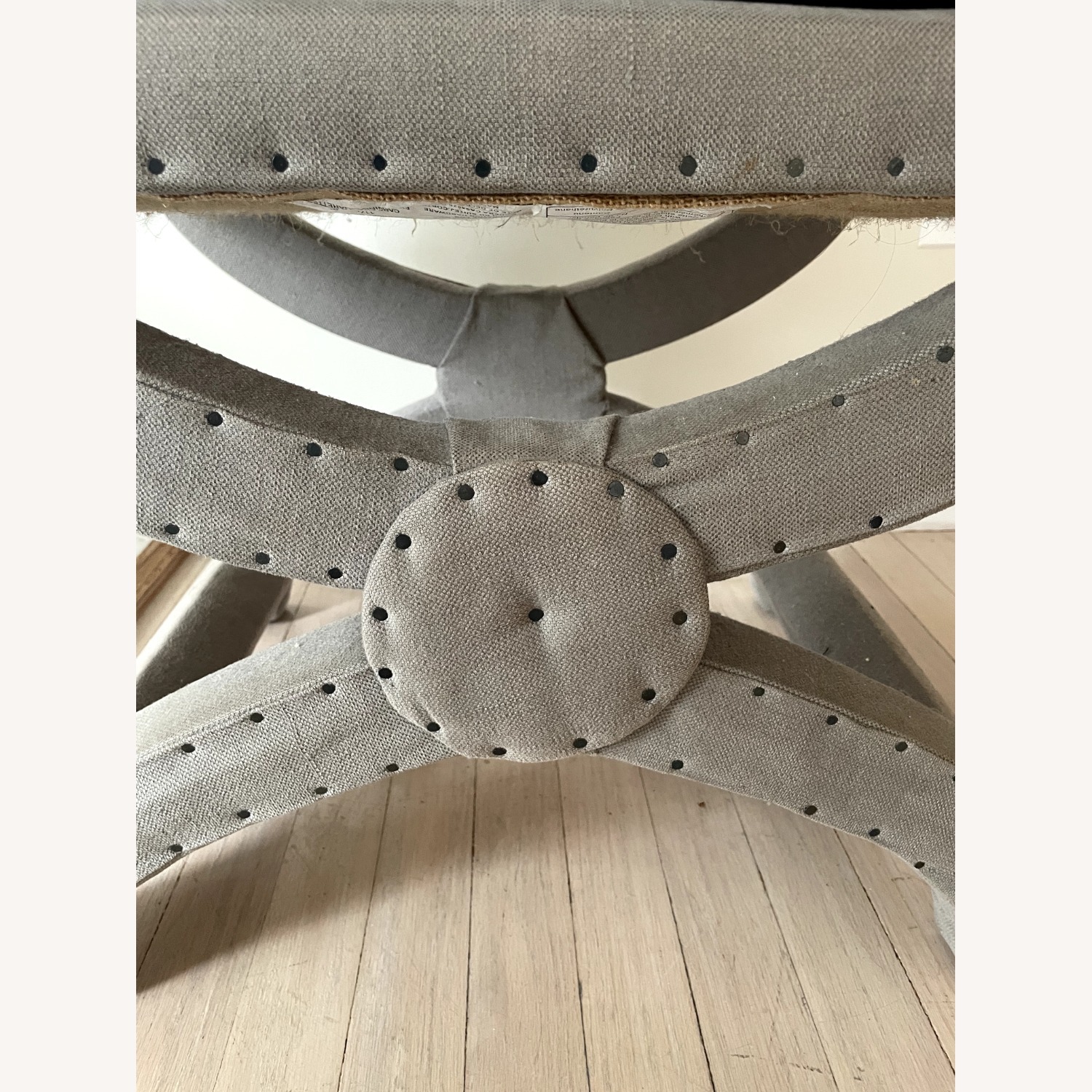 RH upholstered nailhead benches  - image-2