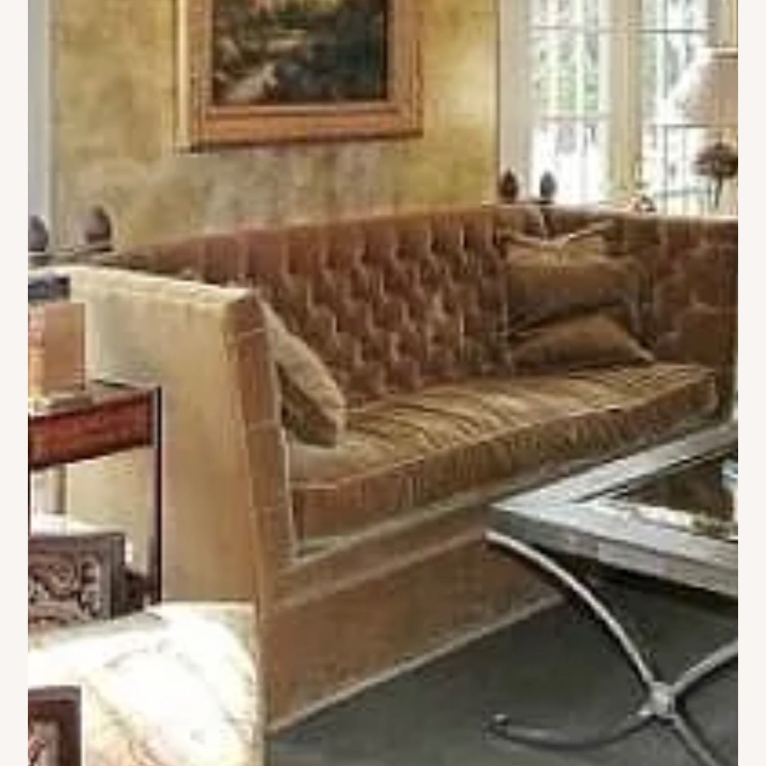 Vintage Custom Velvet Couch - image-0