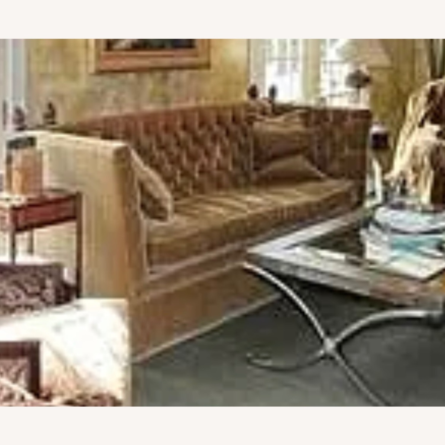 Vintage Custom Velvet Couch - image-1