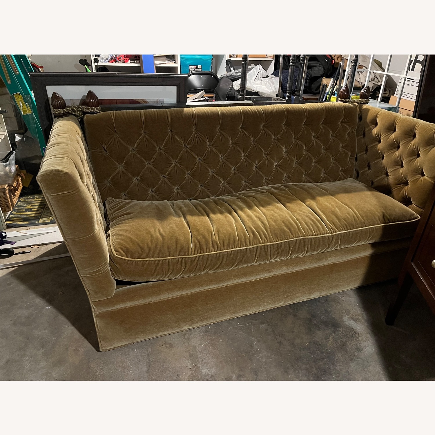 Vintage Custom Velvet Couch - image-4