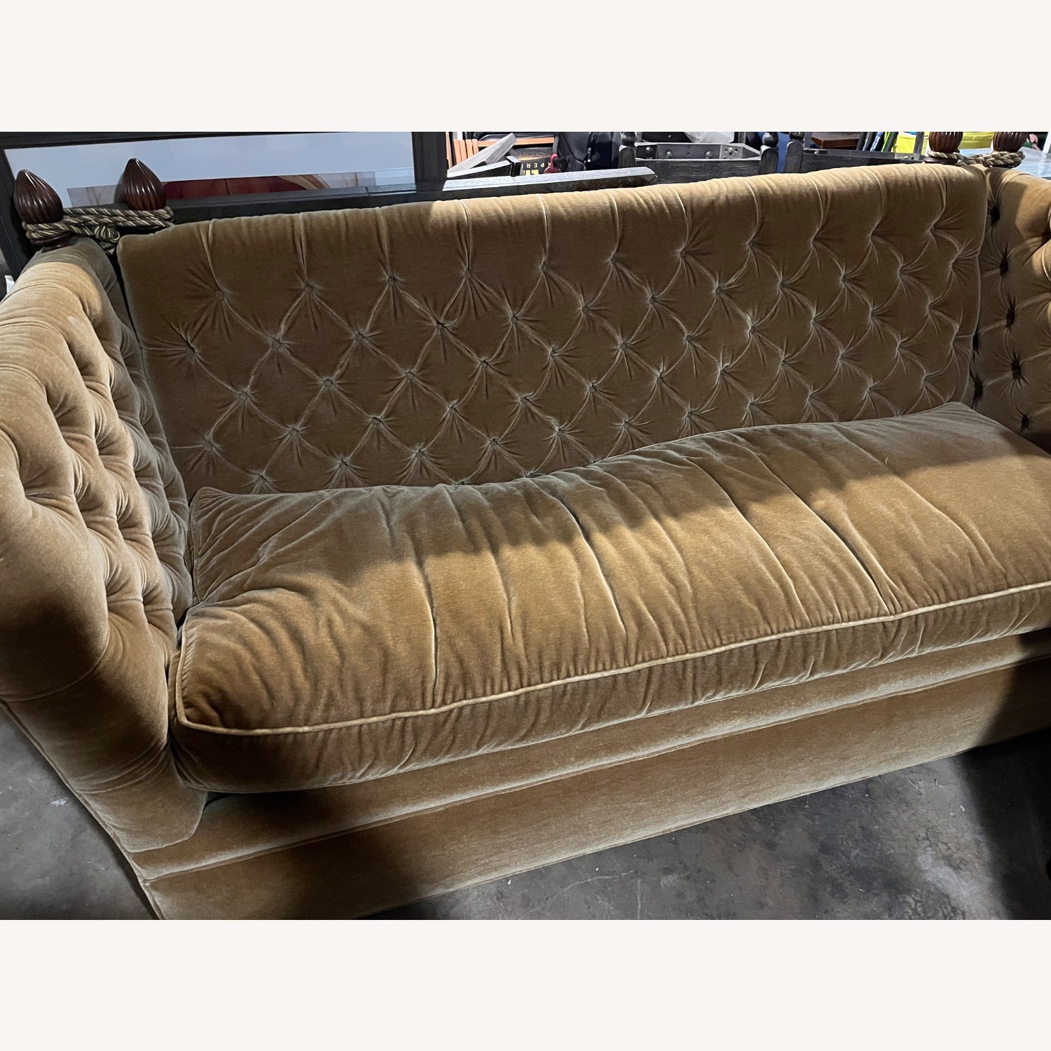 Vintage Custom Velvet Couch - image-3
