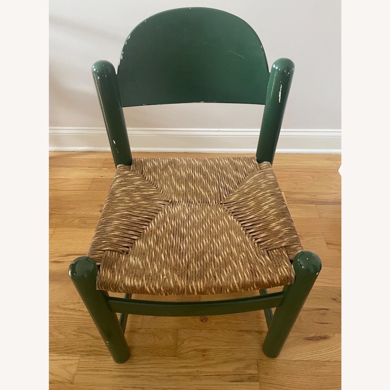 Vintage Timber Rush Woven Chairs x 2 - image-2