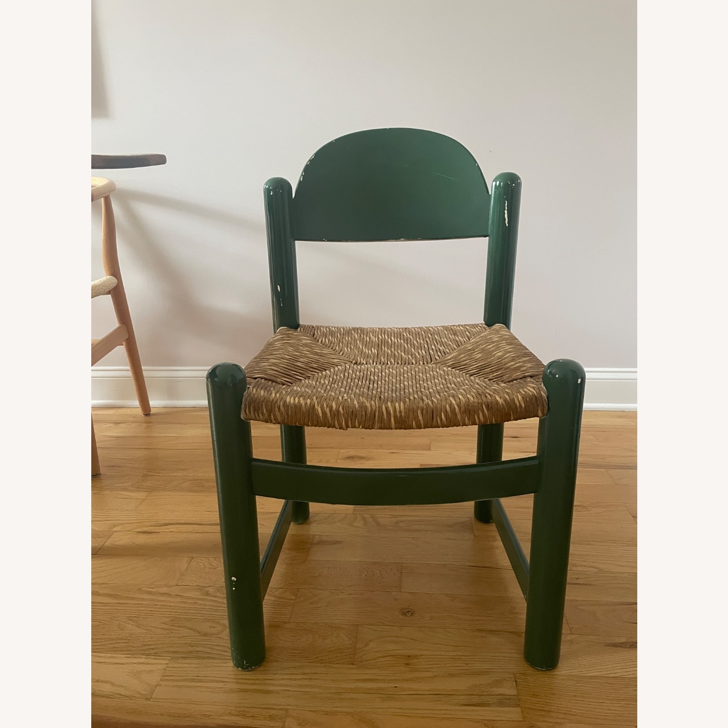Vintage Timber Rush Woven Chairs x 2 - image-1