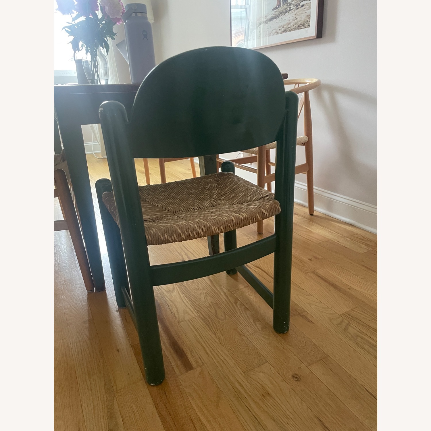 Vintage Timber Rush Woven Chairs x 2 - image-3