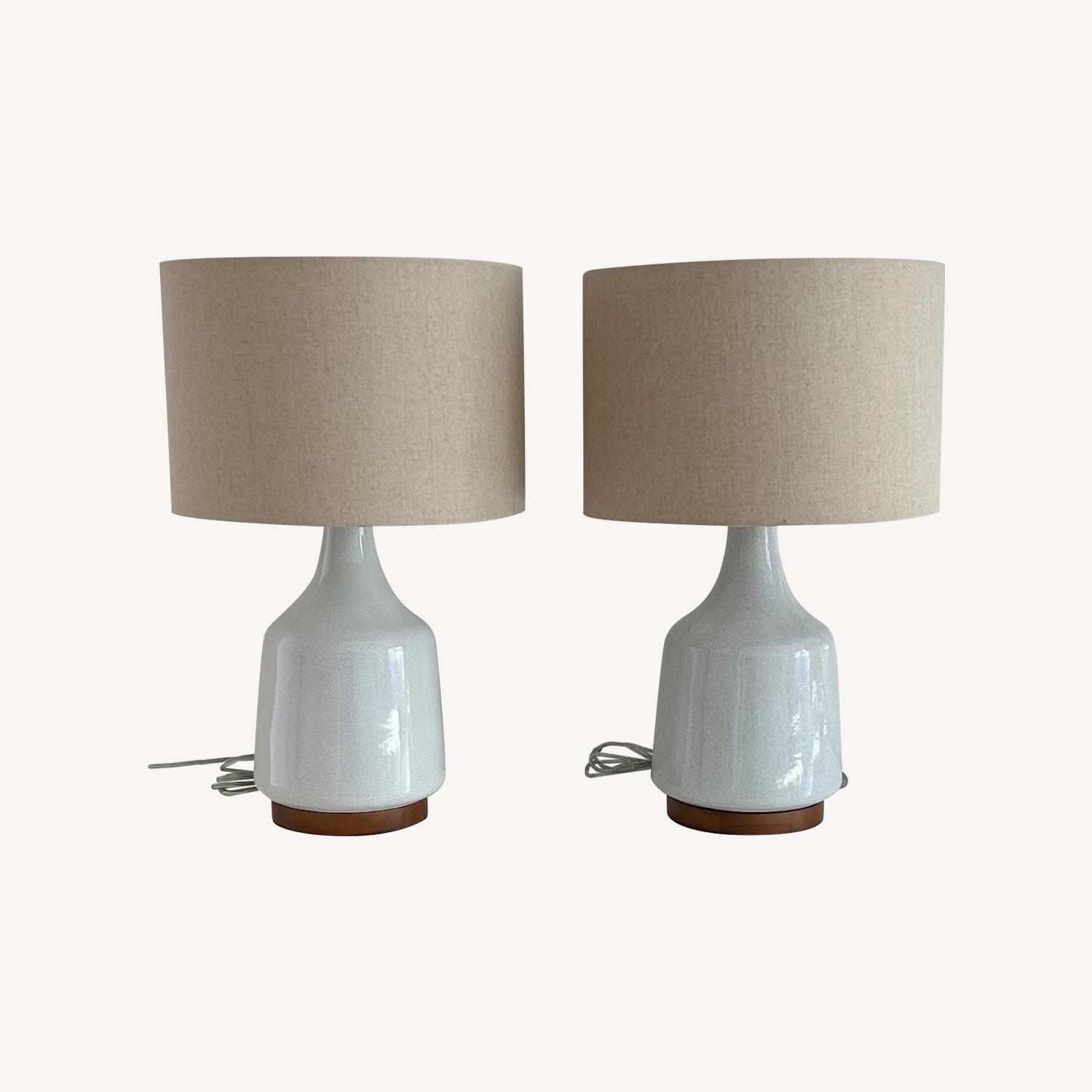Pair of West Elm Morten Table Lamps - image-0