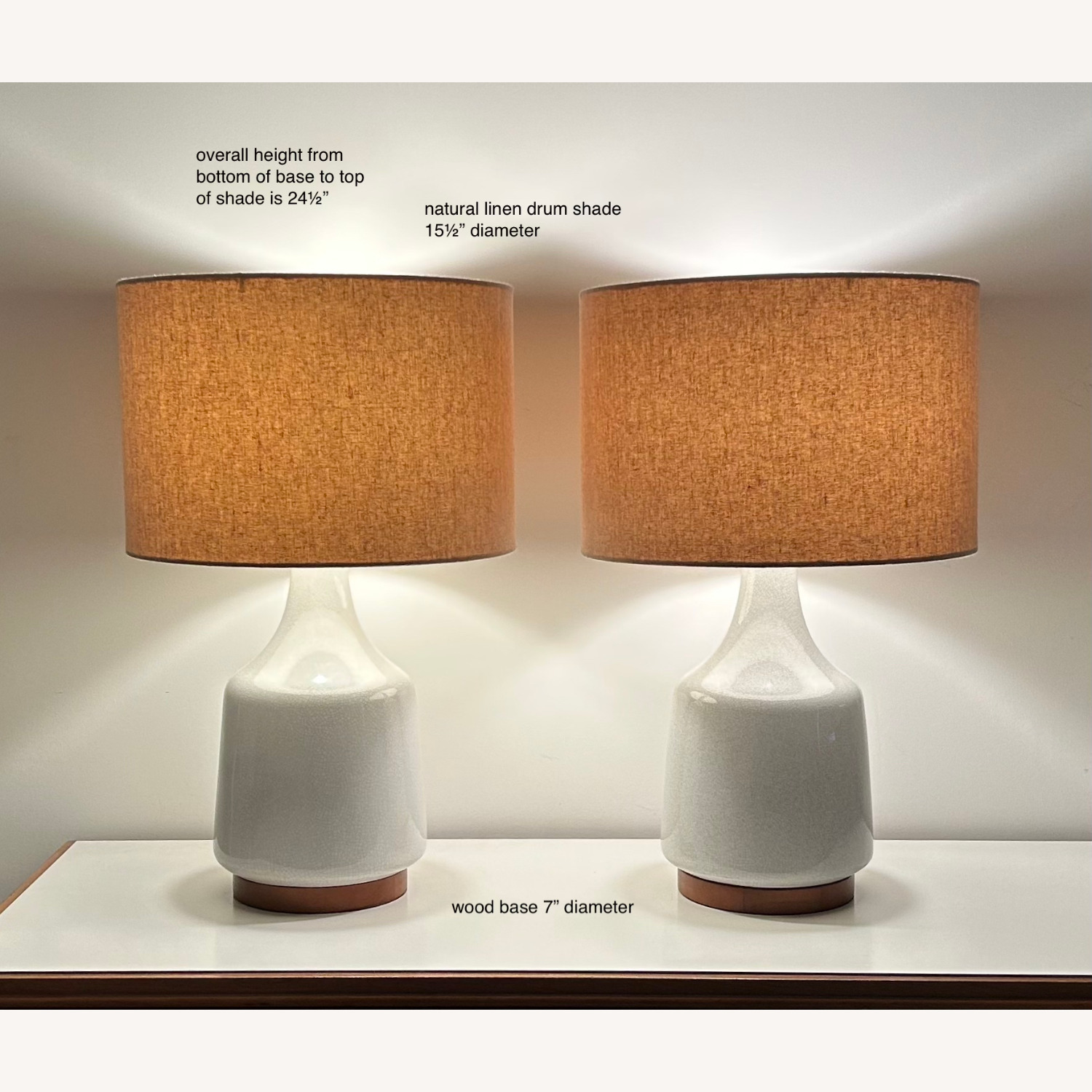 Pair of West Elm Morten Table Lamps - image-1