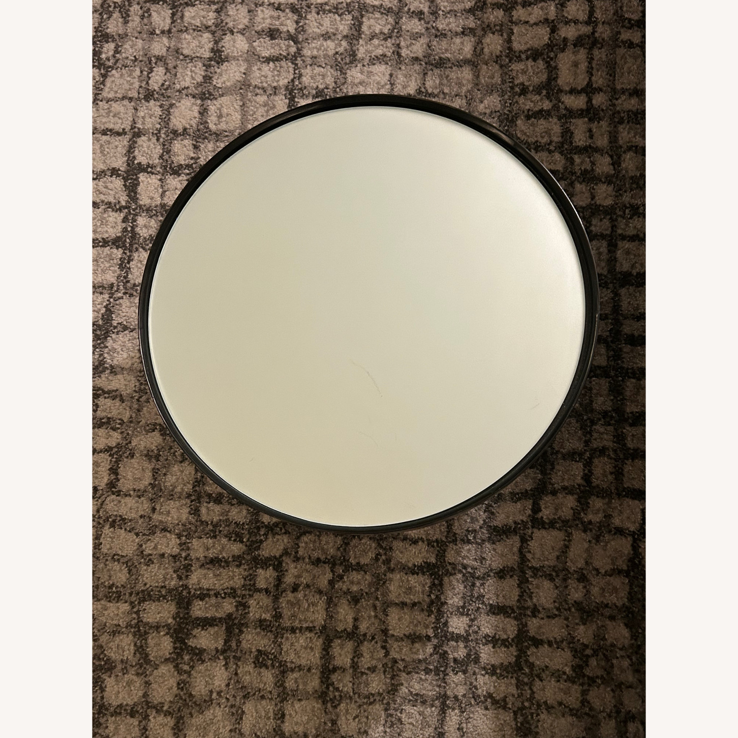 Low Round Chrome and Frosted GHlass Side Table - image-3