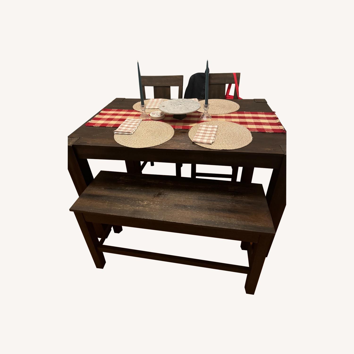 Brown Dining Room Table Set - image-0