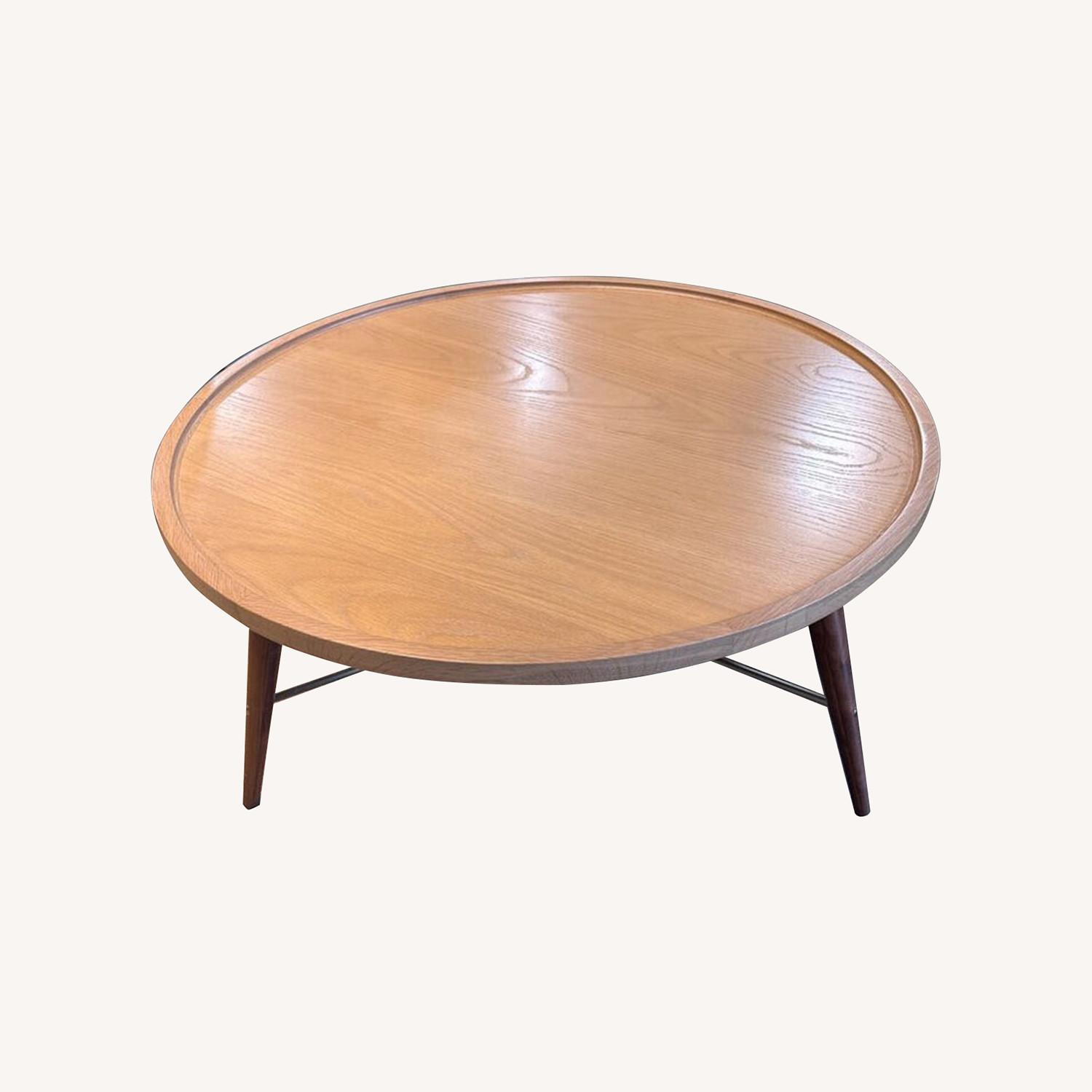 Interior Define Brooks Round Oak Coffee Table - image-0
