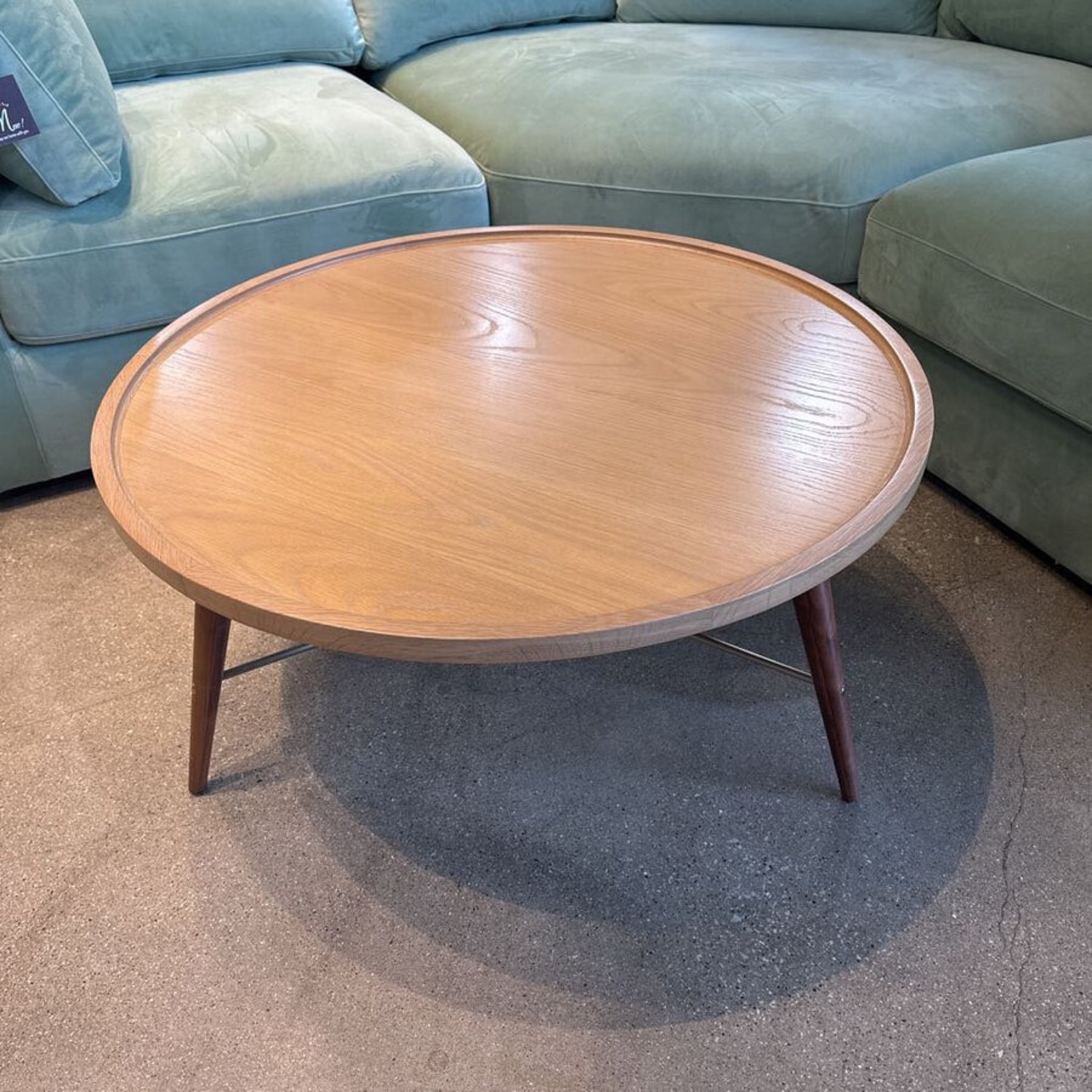 Interior Define Brooks Round Oak Coffee Table - image-1