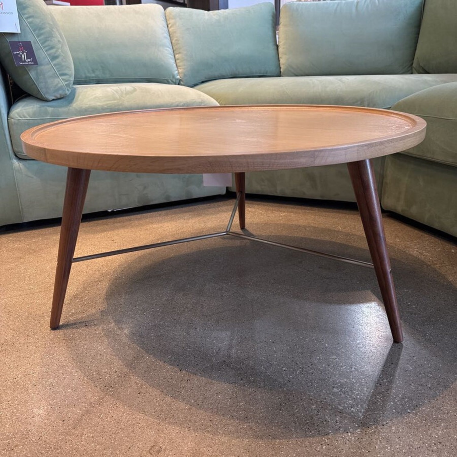 Interior Define Brooks Round Oak Coffee Table - image-5