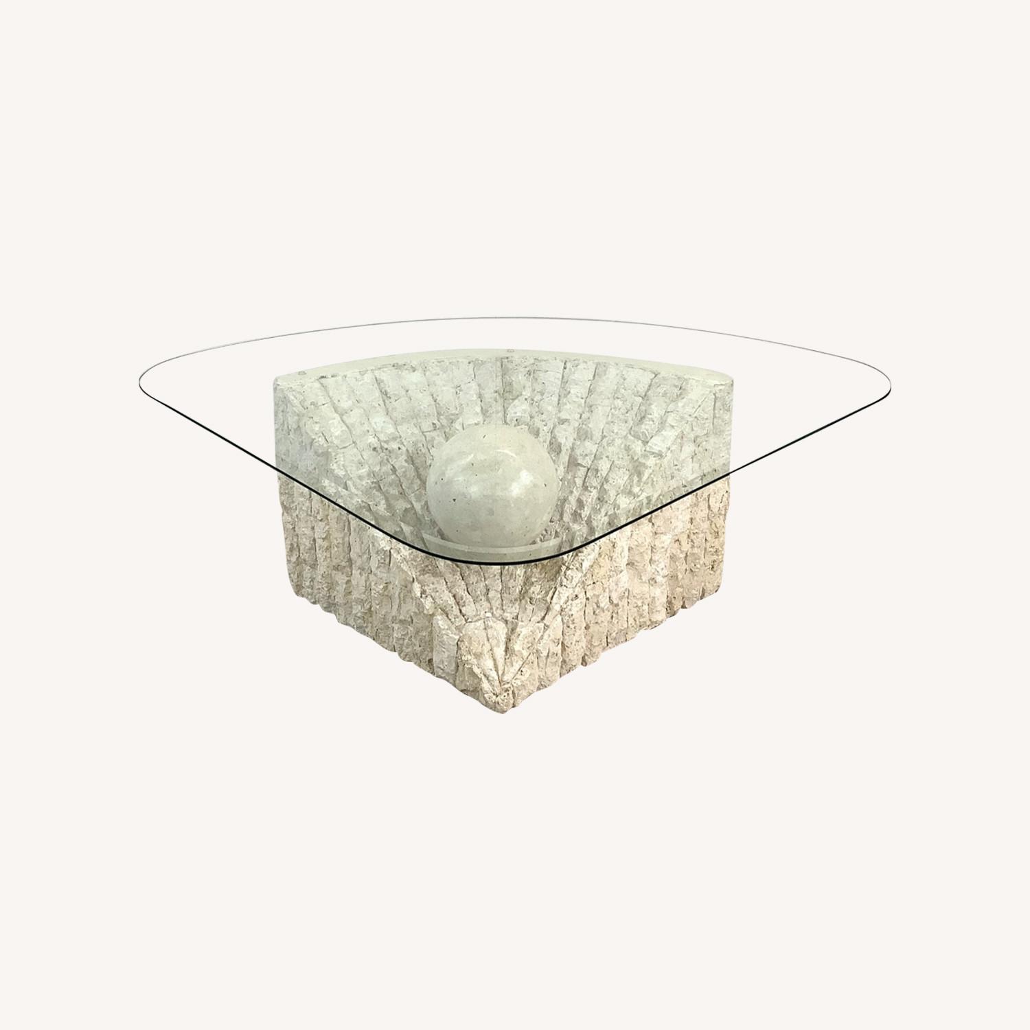 Retro Modern Triangular Coffee Table - image-0