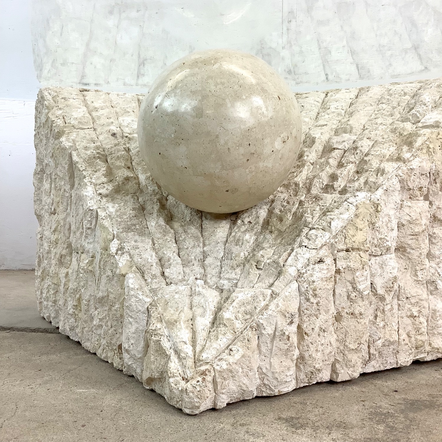 Retro Modern Triangular Coffee Table - image-5