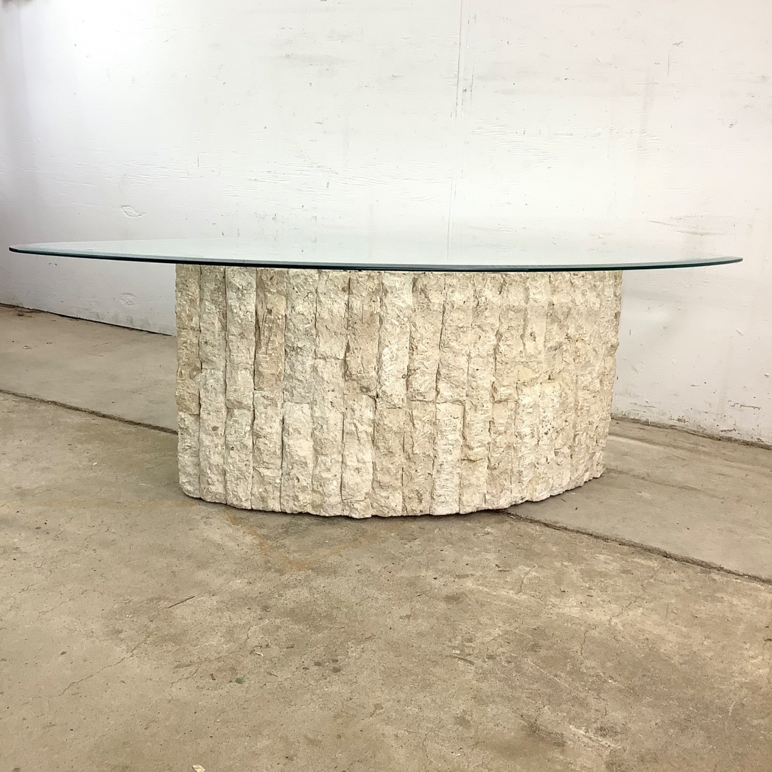 Retro Modern Triangular Coffee Table - image-7