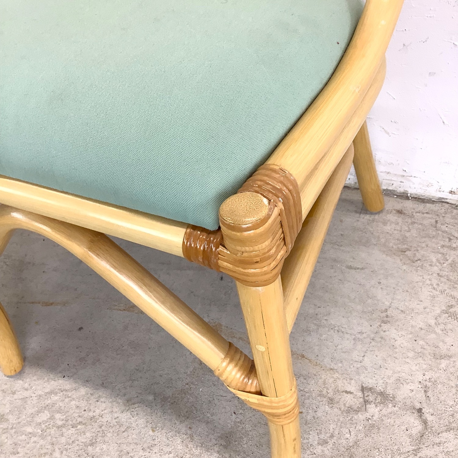 Vintage Rattan Nesting Cafe Set- Table & Chairs - image-27