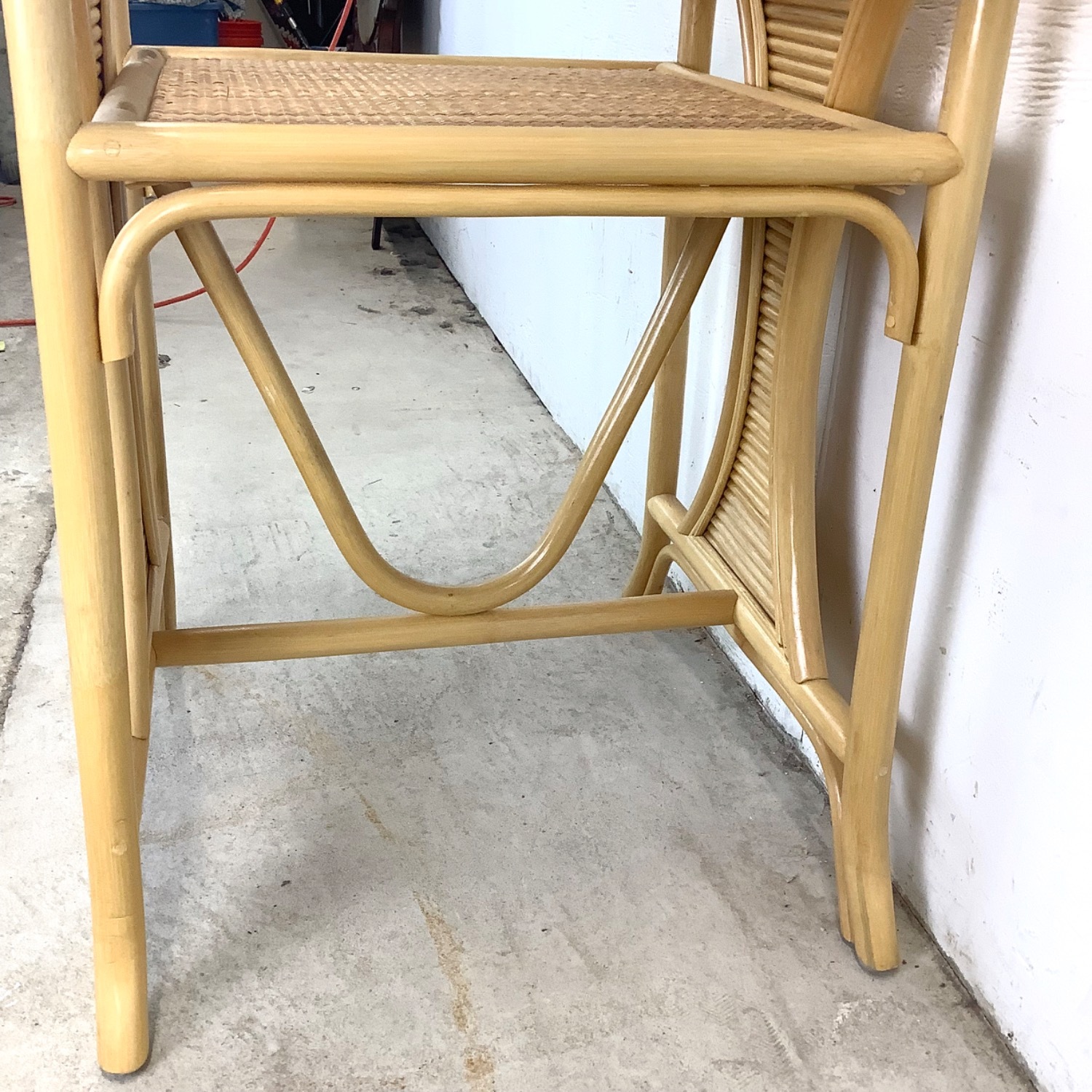 Vintage Rattan Nesting Cafe Set- Table & Chairs - image-23