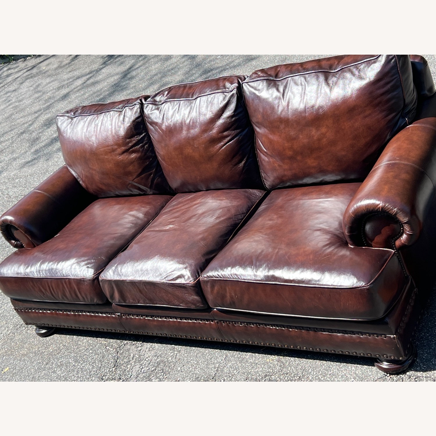  Bernhardt Foster Leather Sofa - image-2